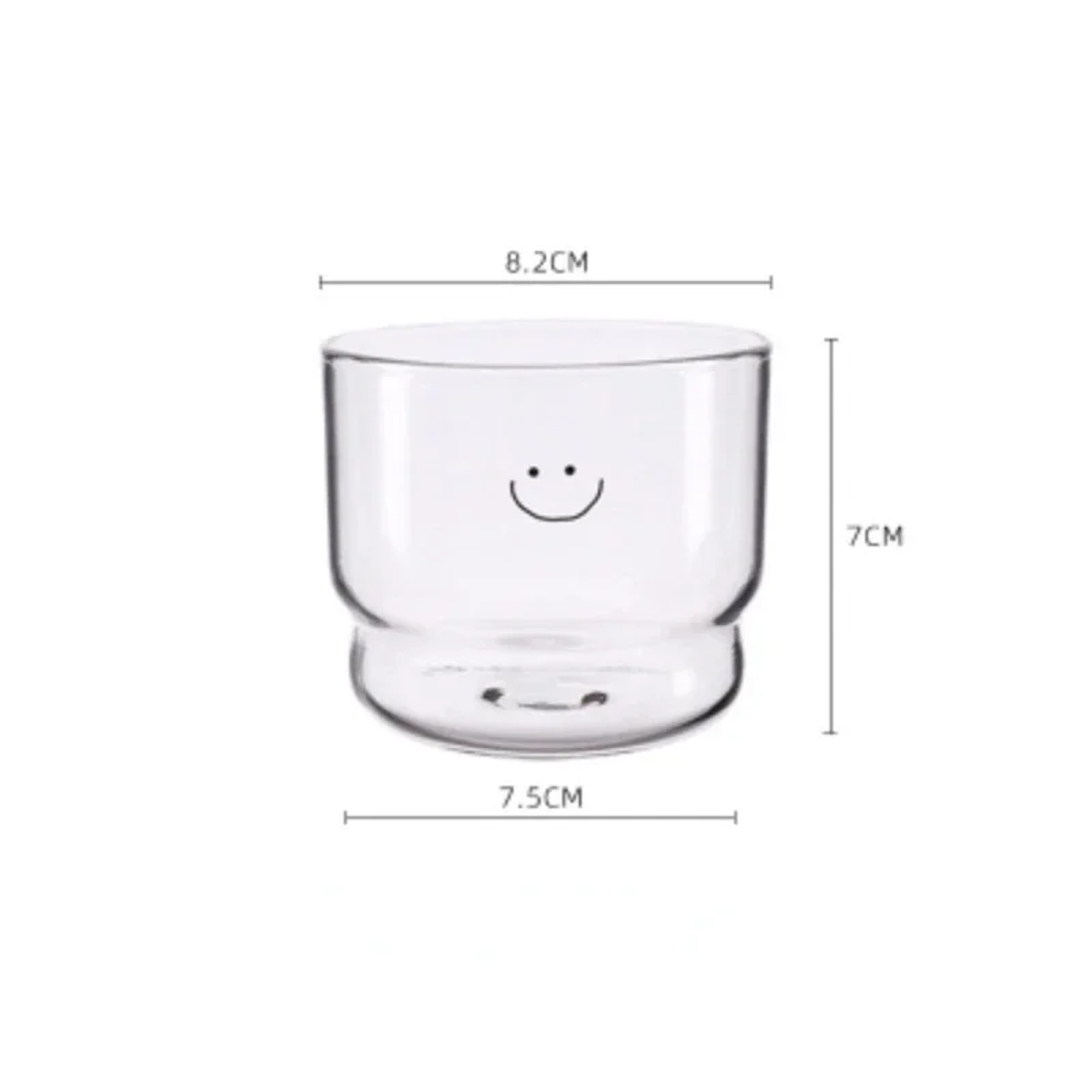 Happy Heart Glass Mug Transparent Heat Resistant Tea Coffee  Milk Cups 4