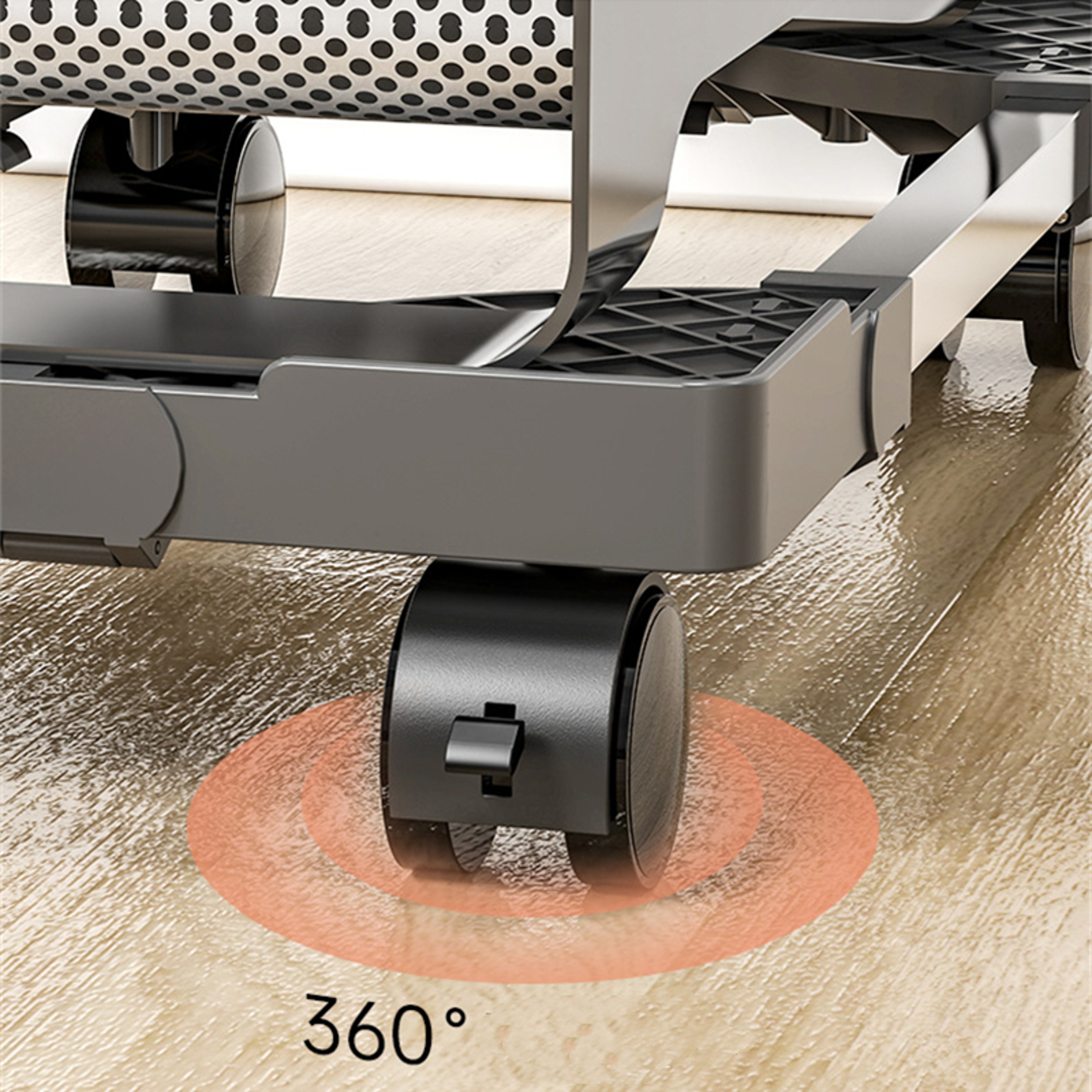Adjustable Mobile CPU Tower Stand With Rolling Caster Wheels  PC Holder Cooling Stand For Desktop 1