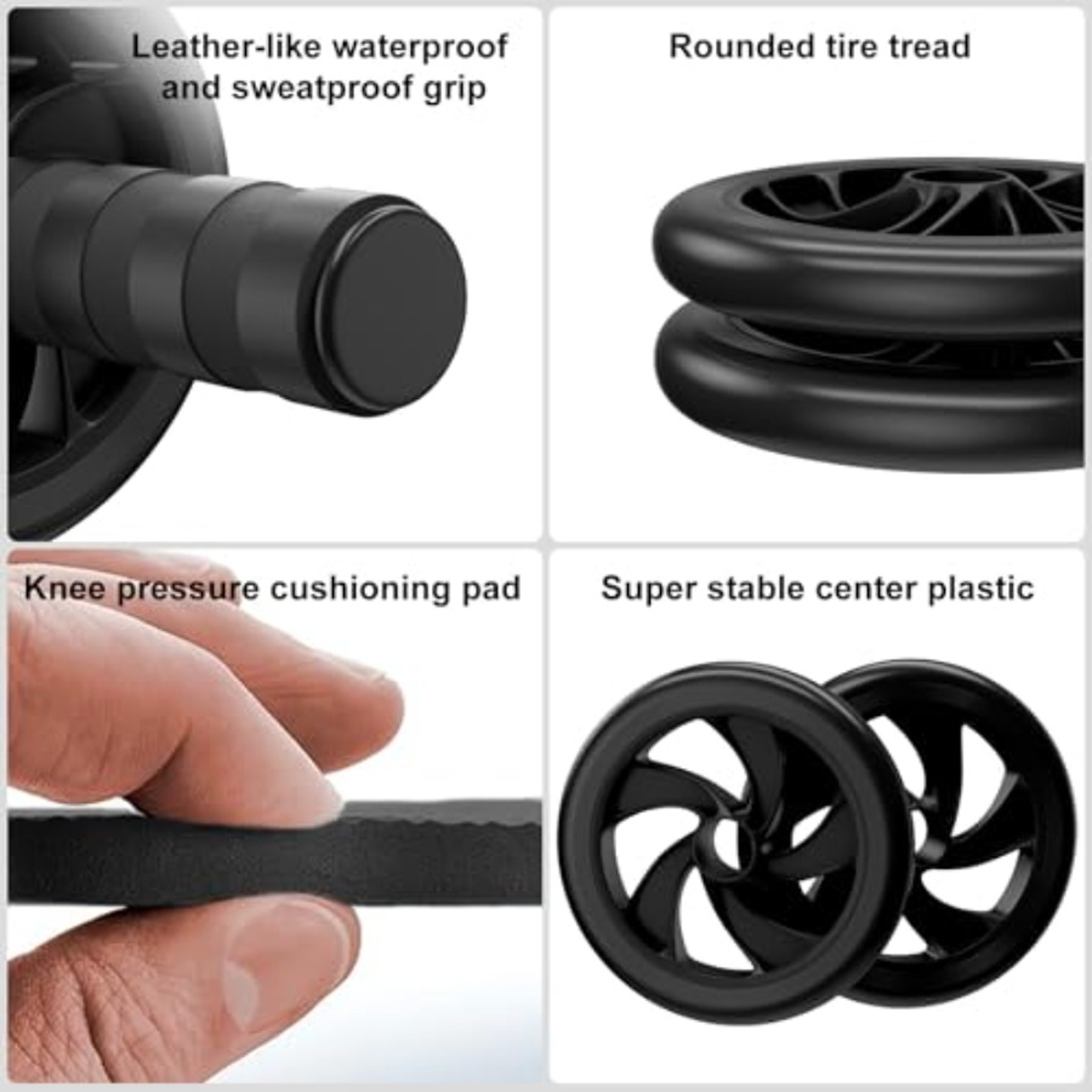 Adjustable Resistance Abdominal Wheel Roller for Core Strengthening - Non-Slip Grip Fitness Equipment – view 4