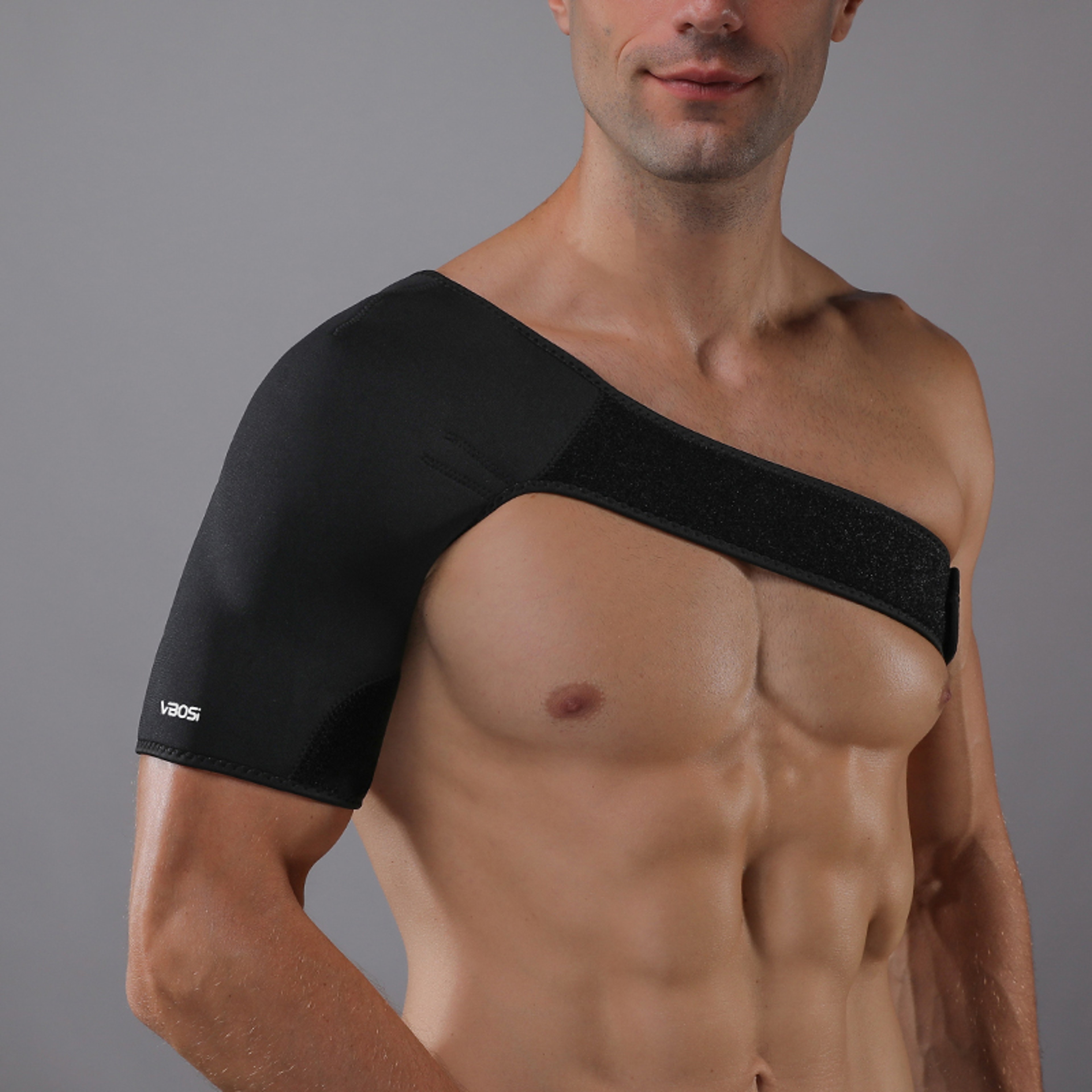 Breathable Elastic Shoulder Support Brace  Adjustable Rotator Cuff Brace For Pain Relief And Suppor 0