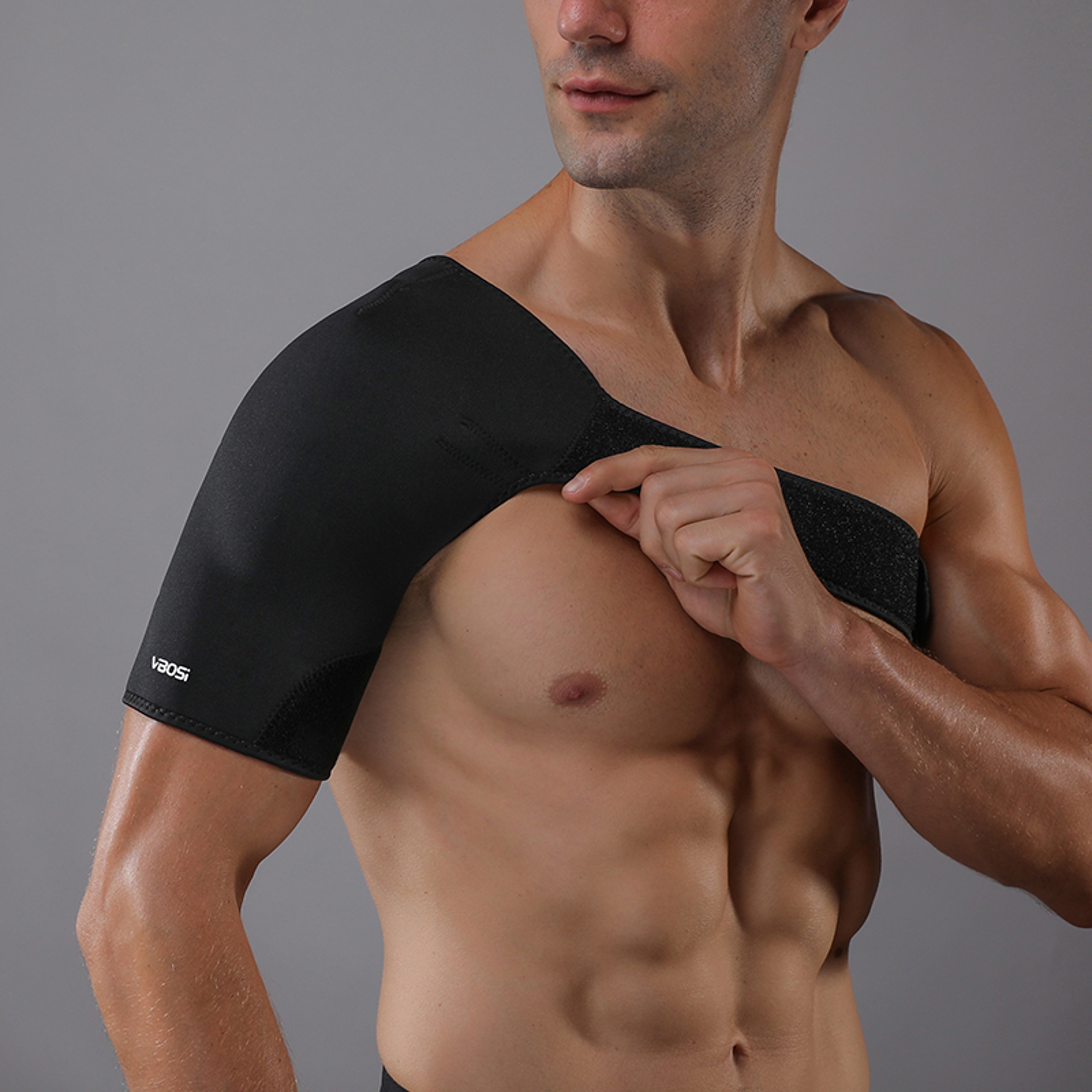 Breathable Elastic Shoulder Support Brace  Adjustable Rotator Cuff Brace For Pain Relief And Suppor 2