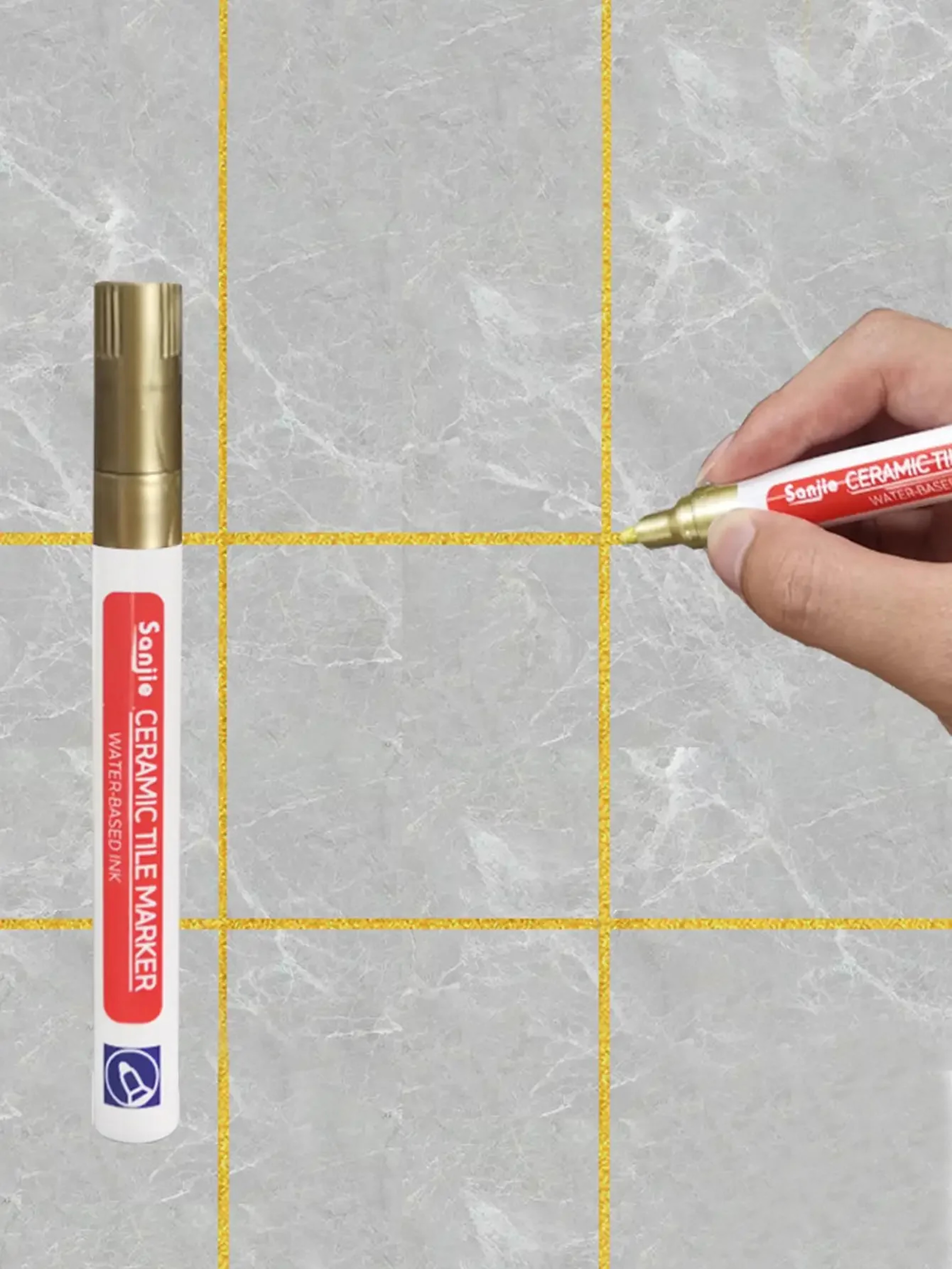 Ceramic Tile Gap Repair Pen  AntiMildew Waterproof And Color Restorer For Bathroom  Floor Tiles 5