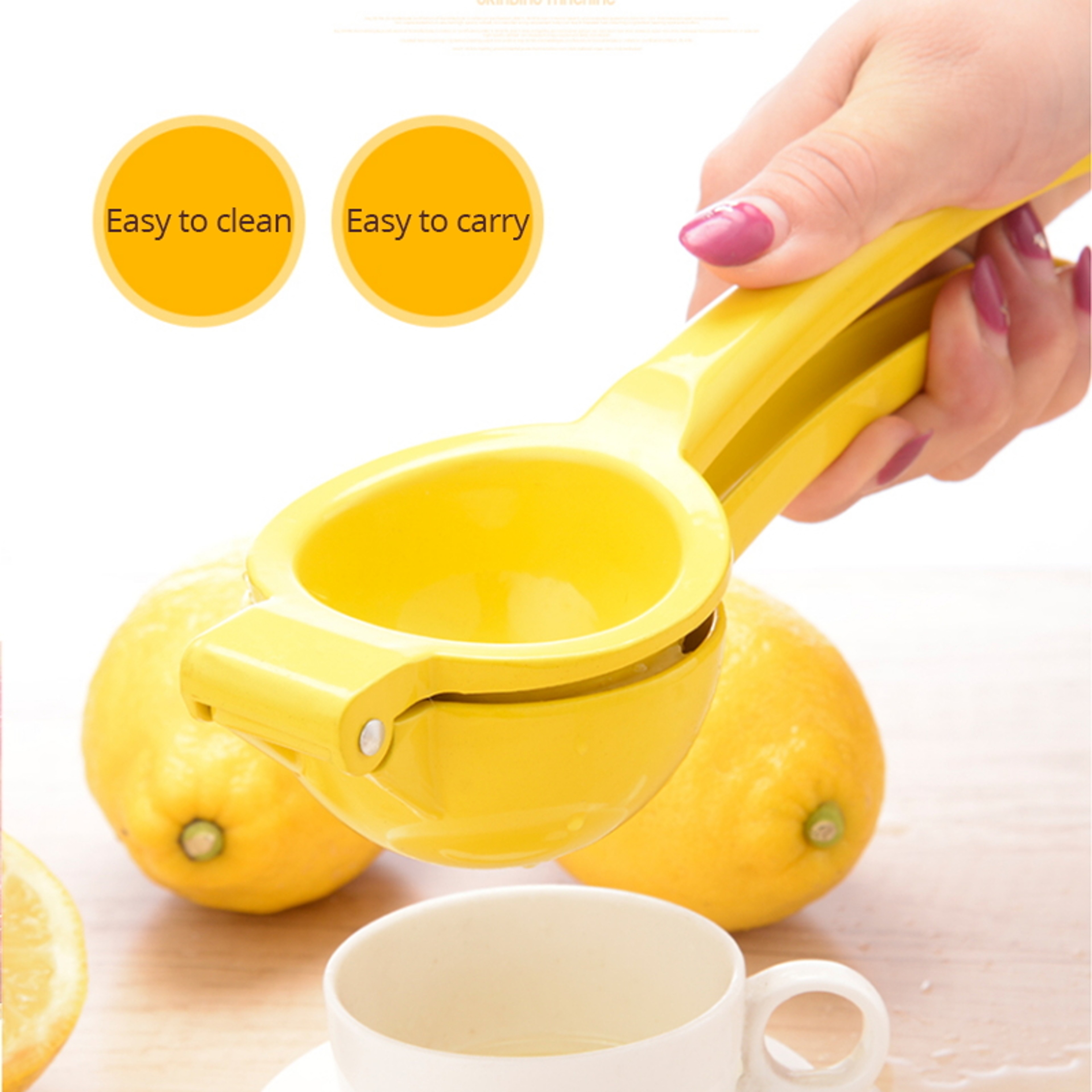 Portable Manual Lemon Squeezer Eco Friendly Aluminum Alloy Fruit Juicer For Home Kitchen 4