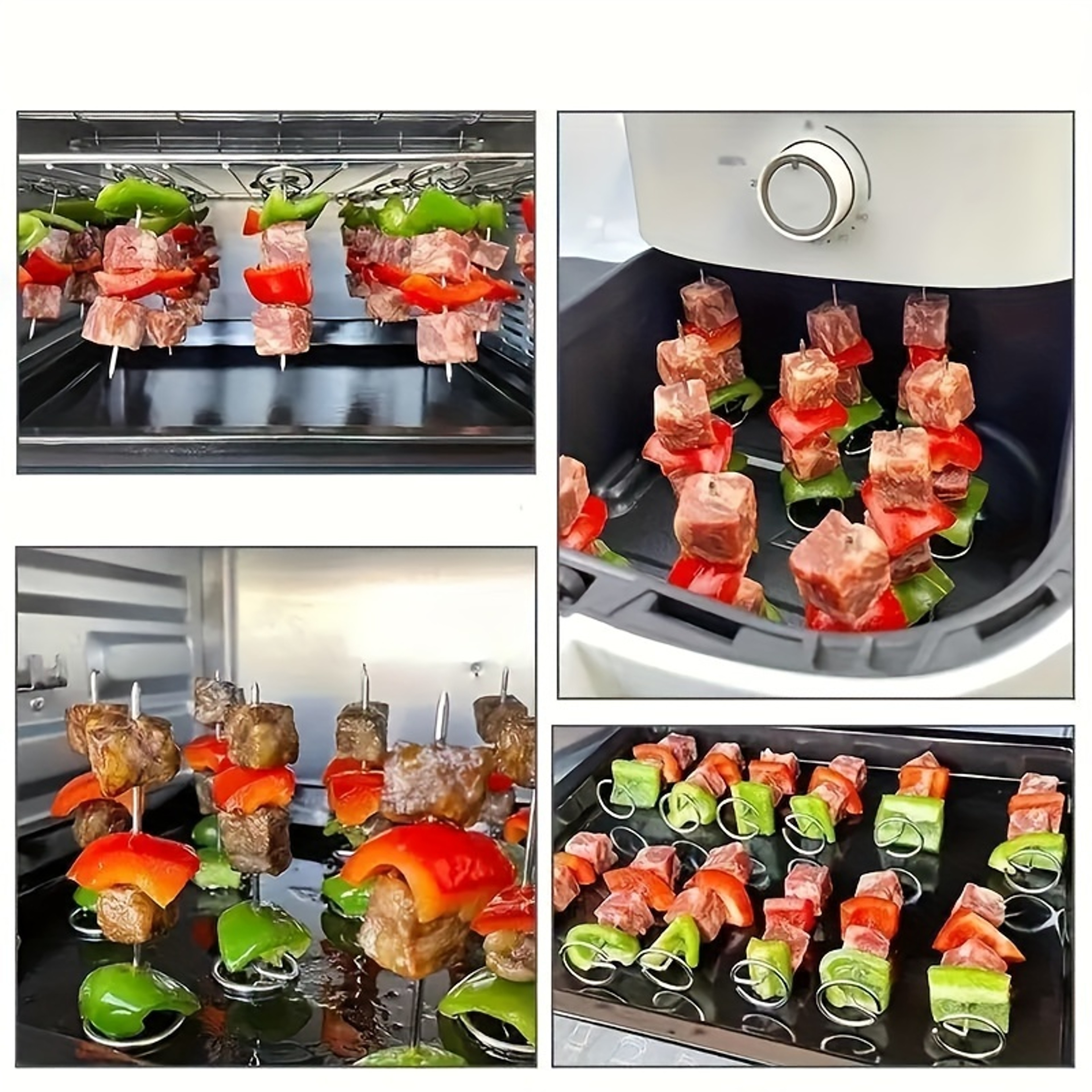 Premium Stainless Steel Air Fryer Skewer Grill Set Universal Vertical Grill  Food Grade Accessories 1