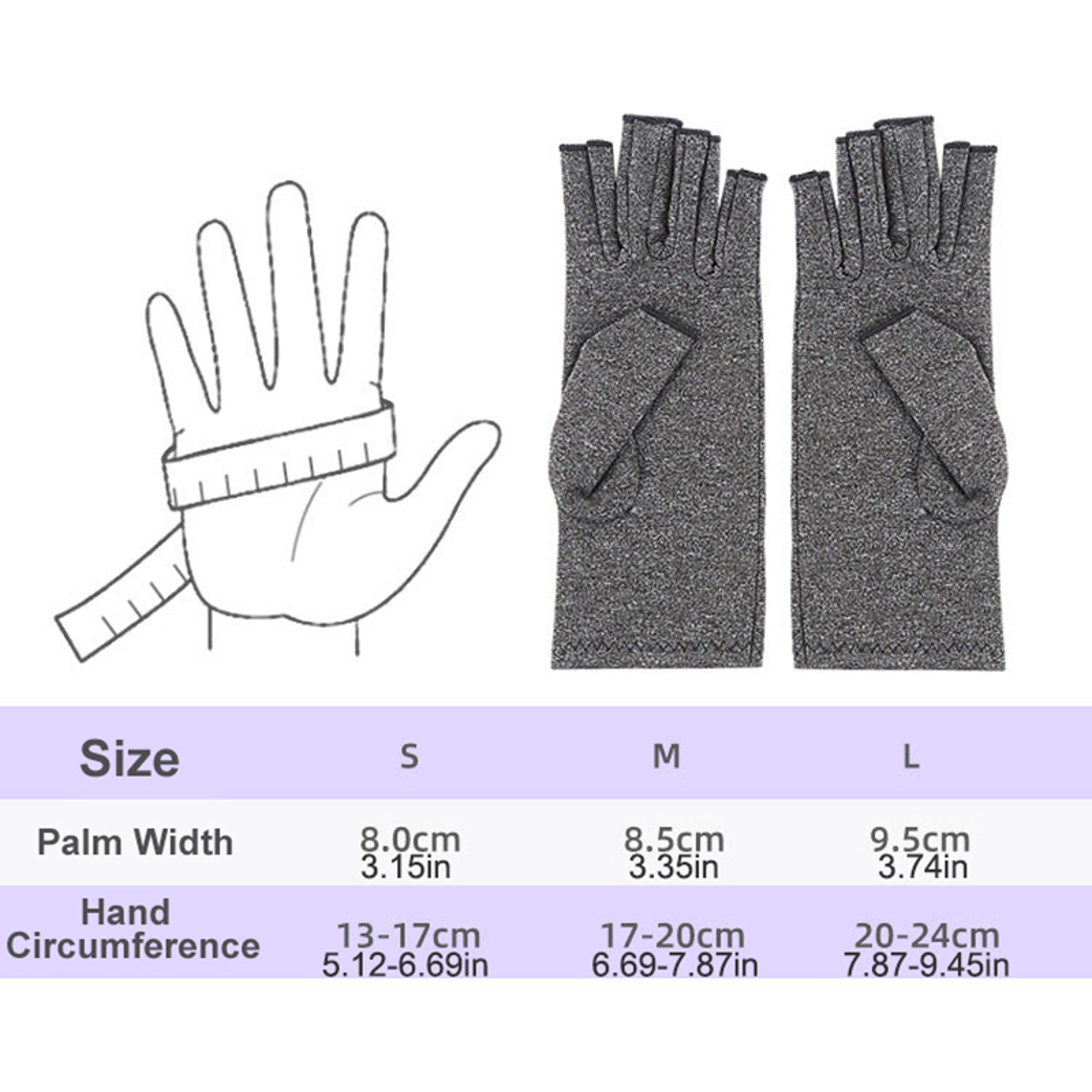 Fingerless Compression Gloves For Hand Discomfort Relief 2