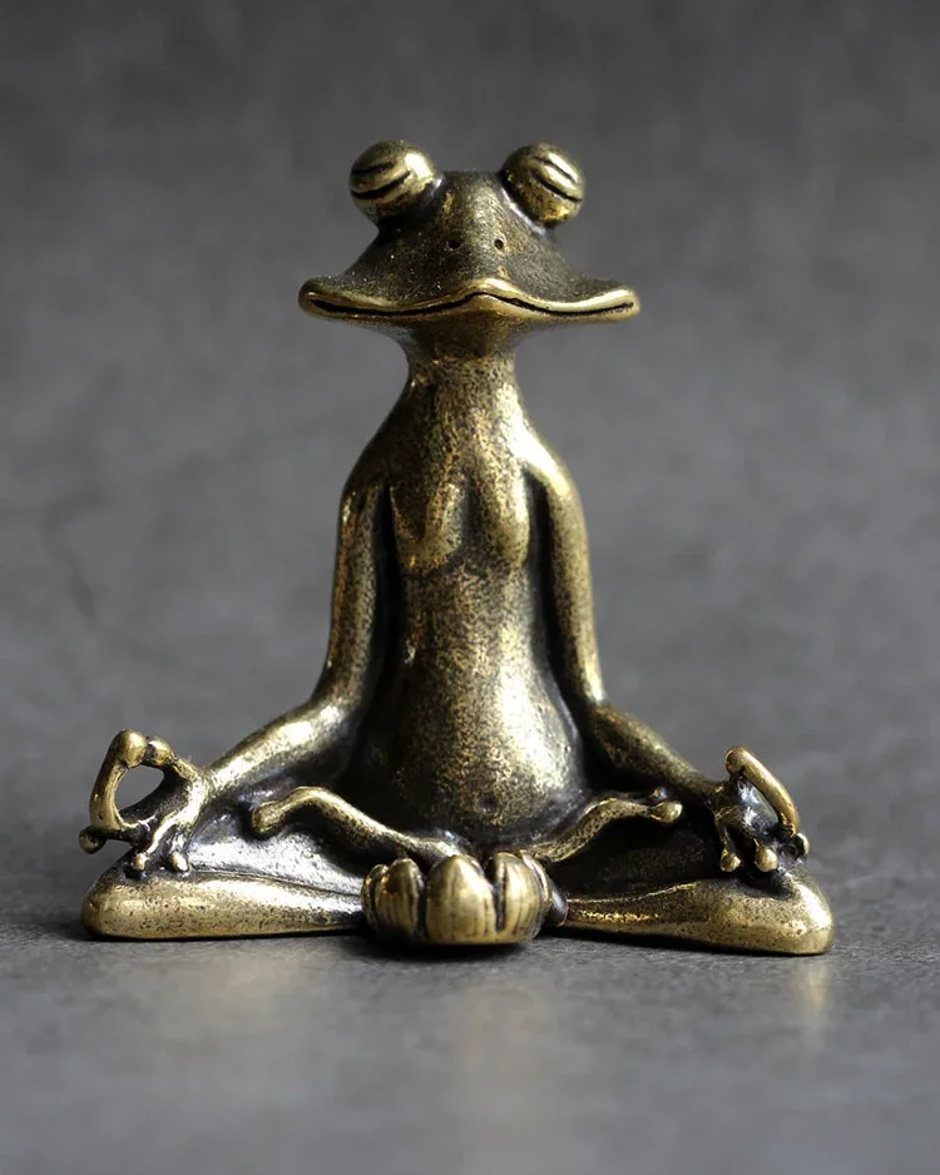 Zen Frog Copper Incense Holder Retro Tea Pet Statue Pure Bronze Ornament 3