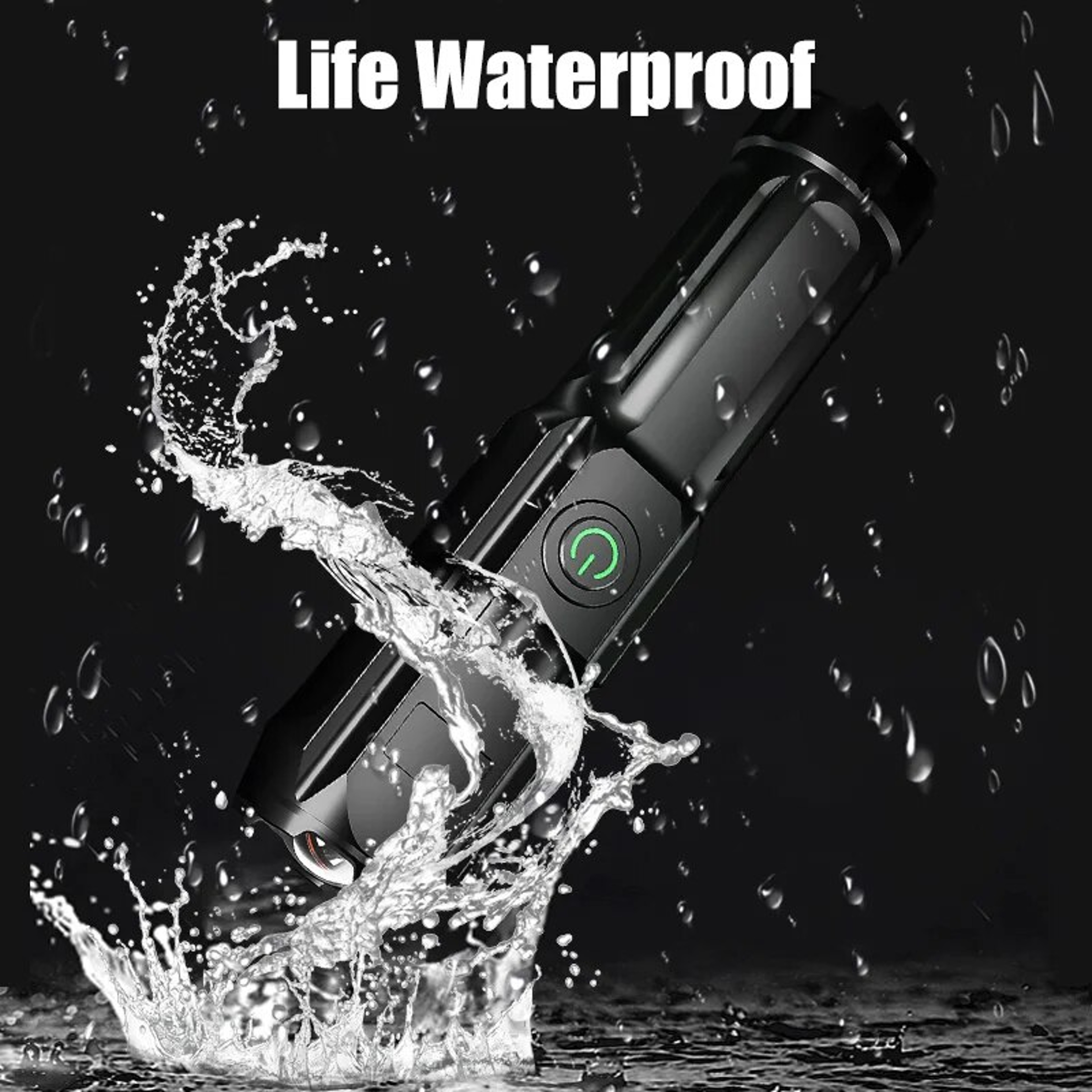 Rechargeable LED Tactical Flashlight Lumen Waterproof Zoomable For Fishing  Hunting 4