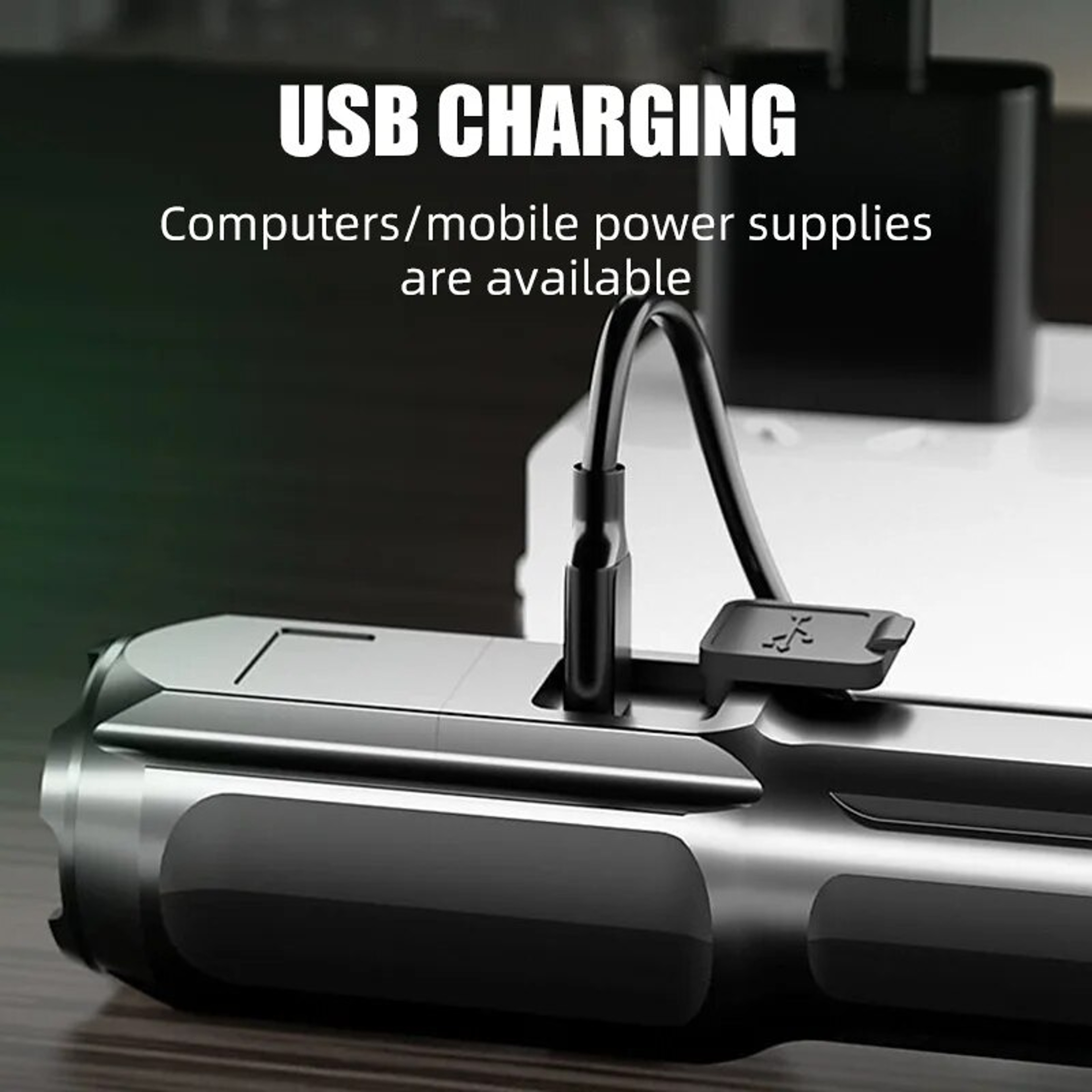 Rechargeable LED Tactical Flashlight Lumen Waterproof Zoomable For Fishing  Hunting 1