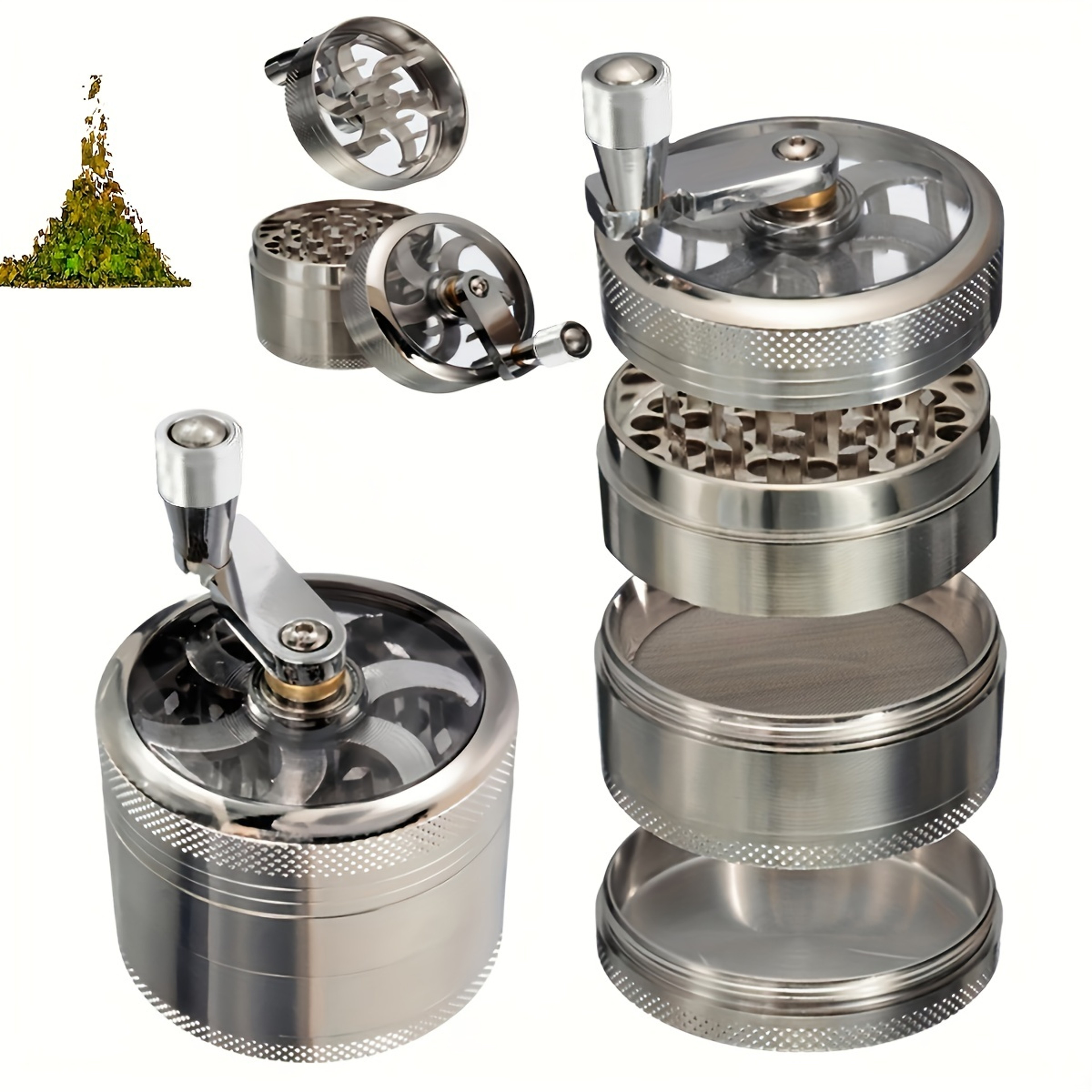 Premium Spice Grinder For Nutmeg Ginger Rock Salt And Peppercorn Manual Crusher Tool 3