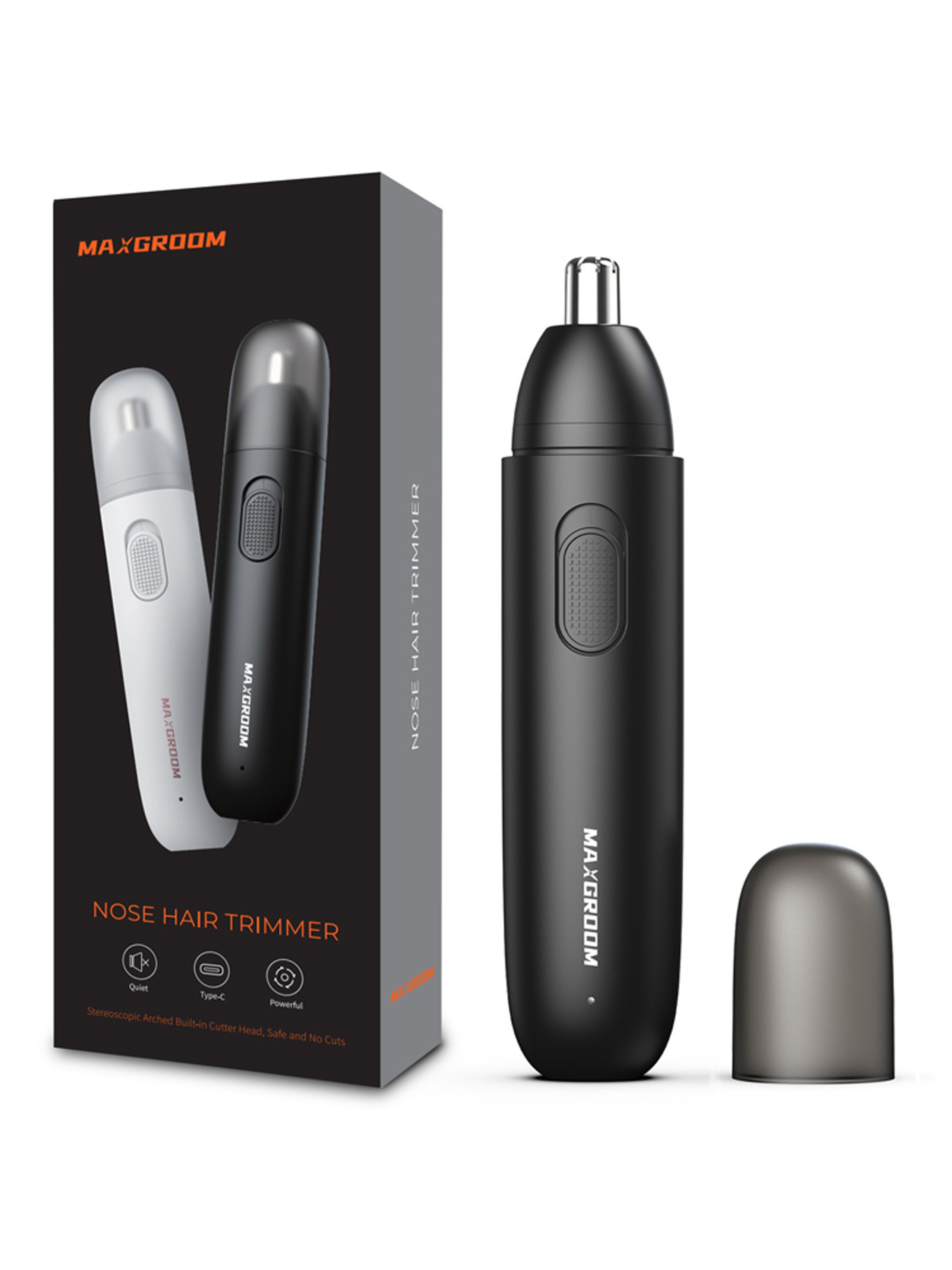 Rechargeable Nose Hair Trimmer For Men Painless Safe Rotating Dual Blade Shaver 5