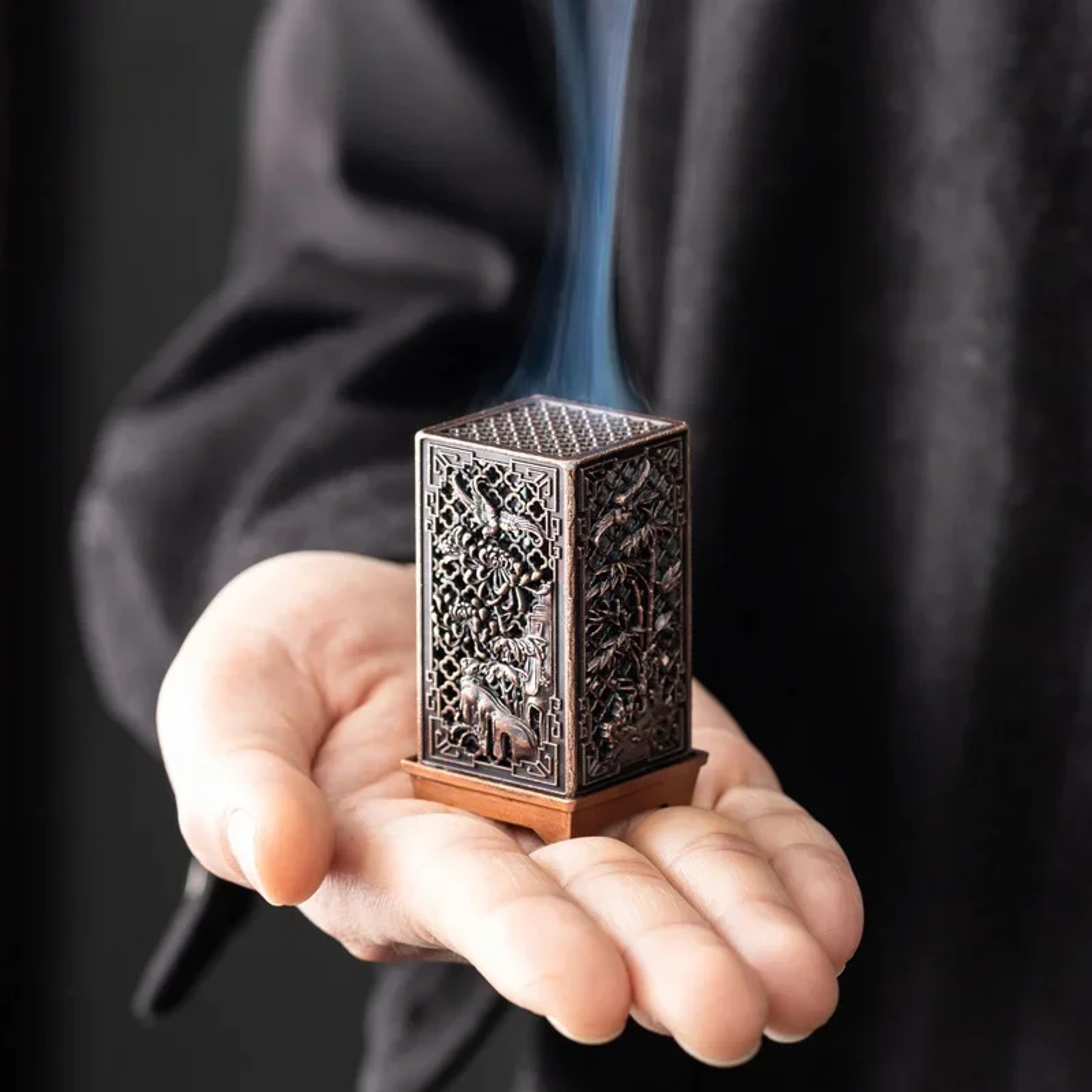 Alloy Incense Holder Square Vertical Aromatherapy Burner 5