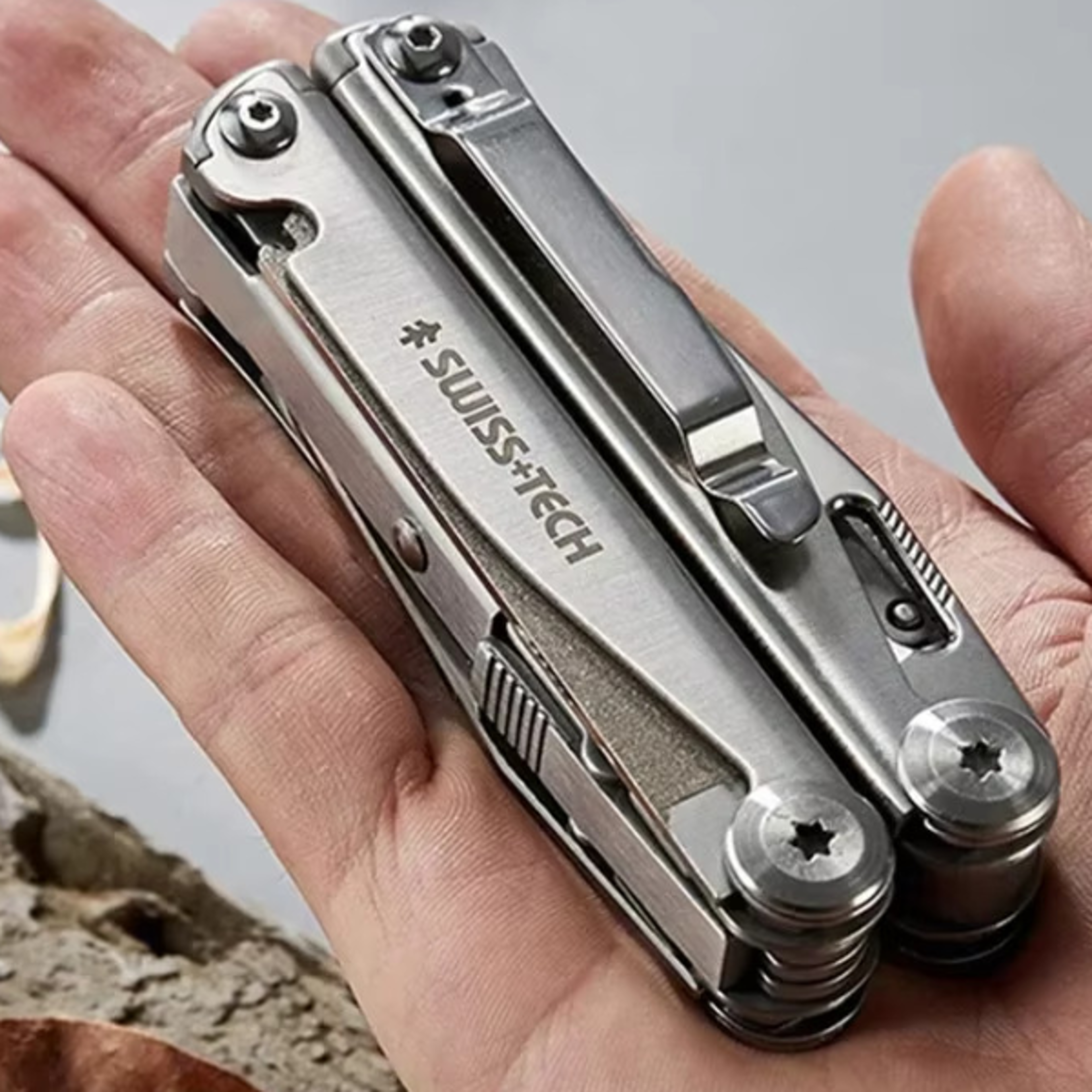 SWISS TECH 18 in 1 Multitool Pliers Folding Multifunctional Combination Tool Pocket Knife Portable