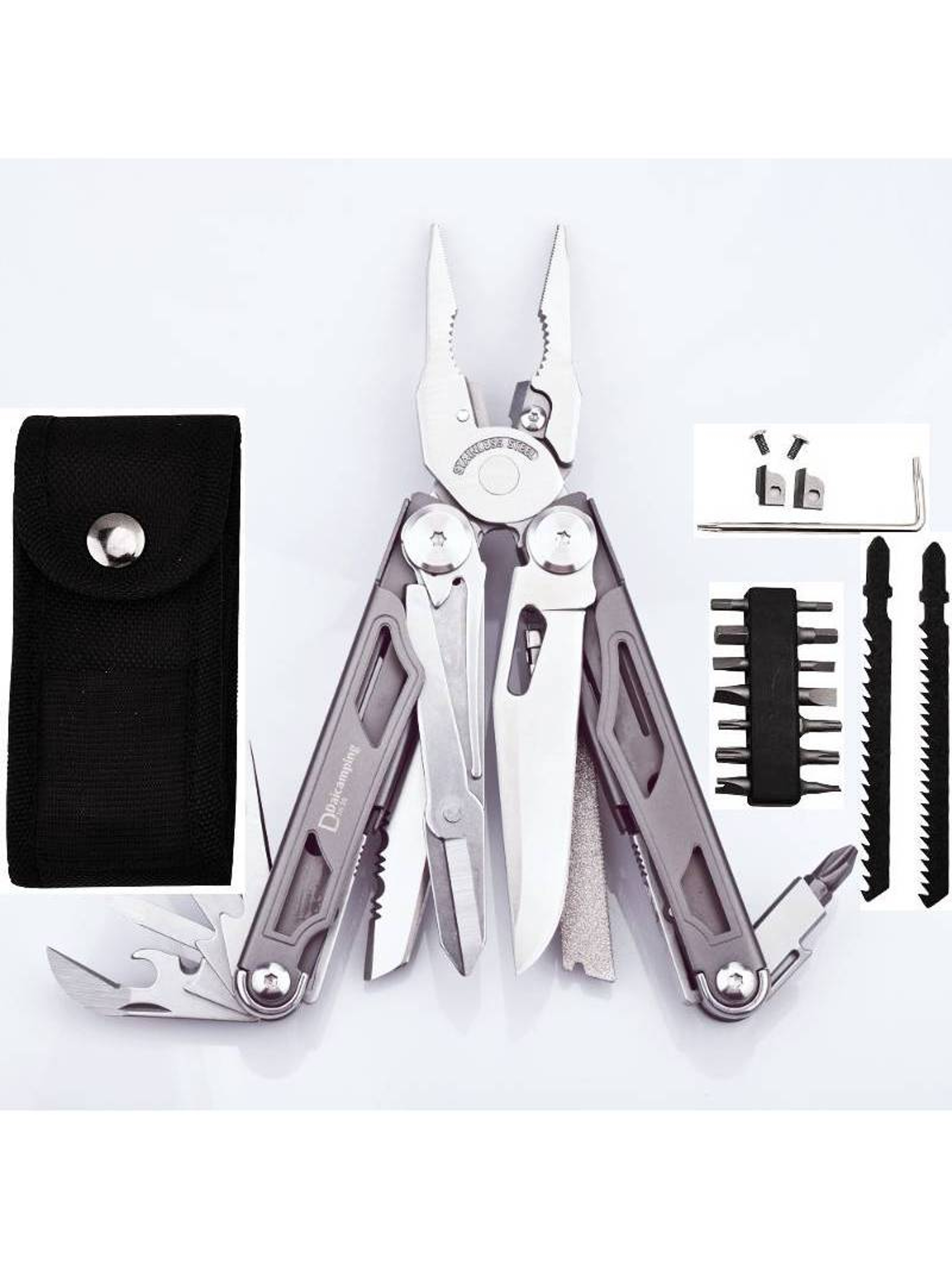 Replaceable Part Multi Tool Set Survival Pliers  Multifunctional Folding Knife 3
