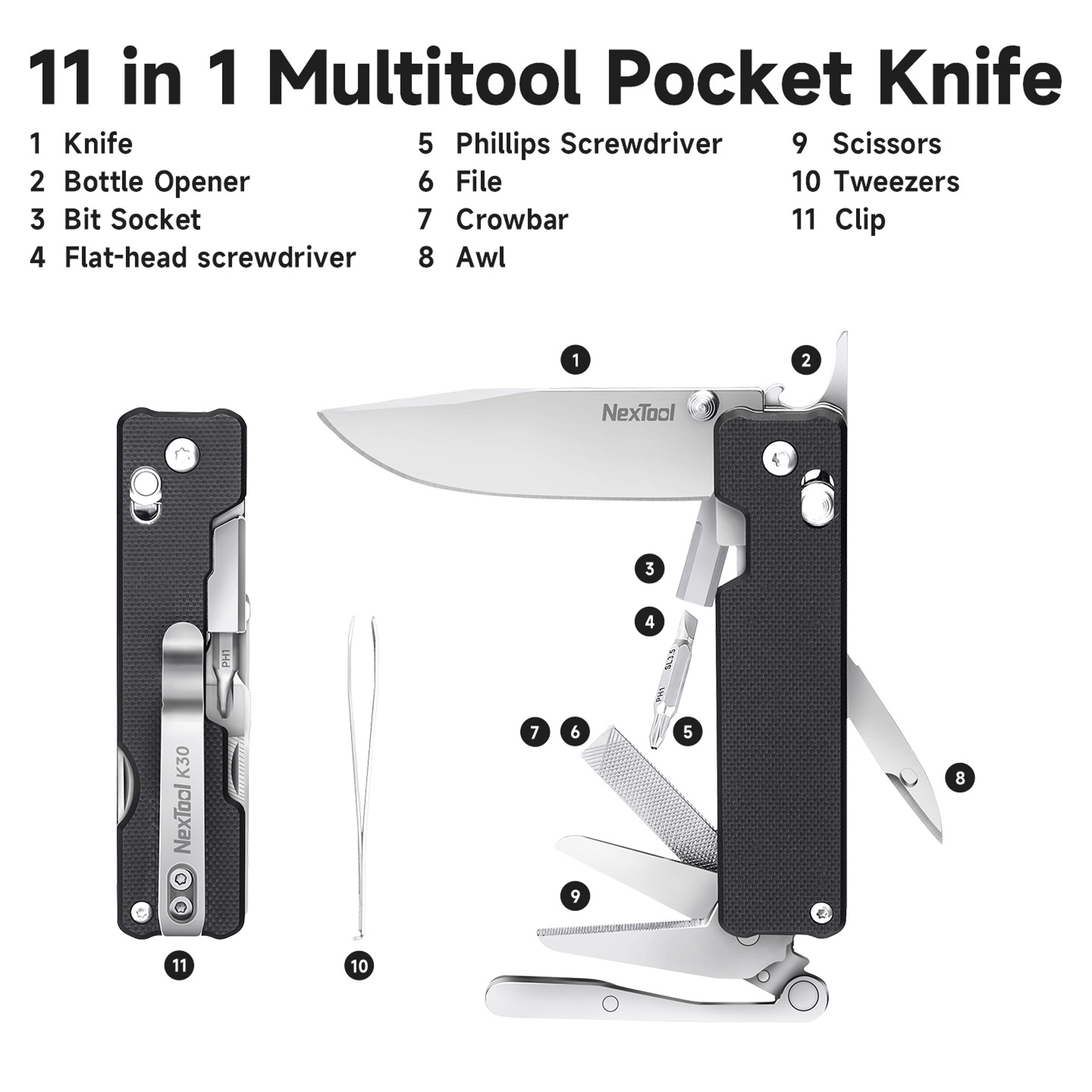 Compact Knight EDC Pocket Knife Multi Tool Survival Folding Scissors For Camping  Outdoors 3