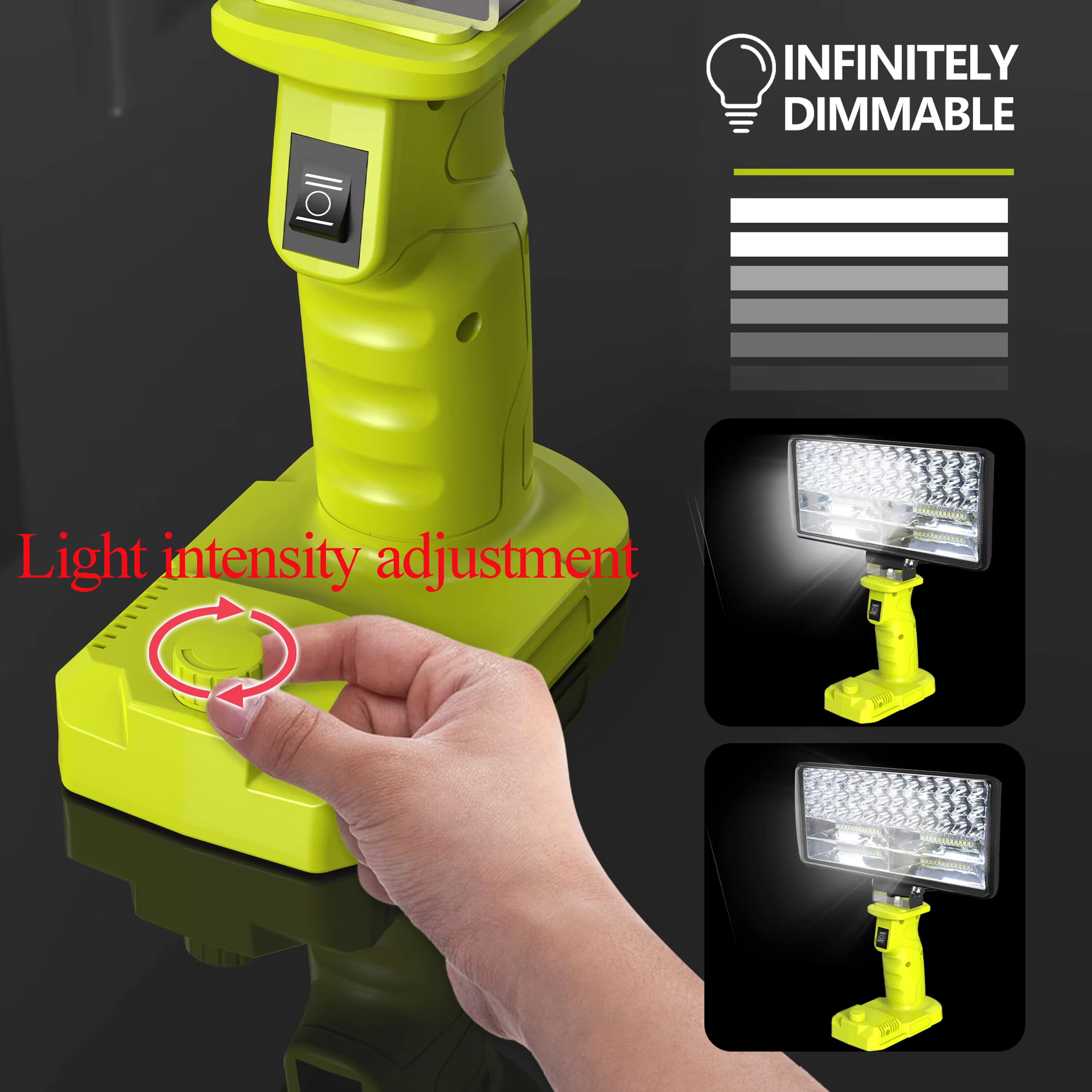 Portable Outdoor LED Work Light  USB Power Bank For Ryobi Batteries 3
