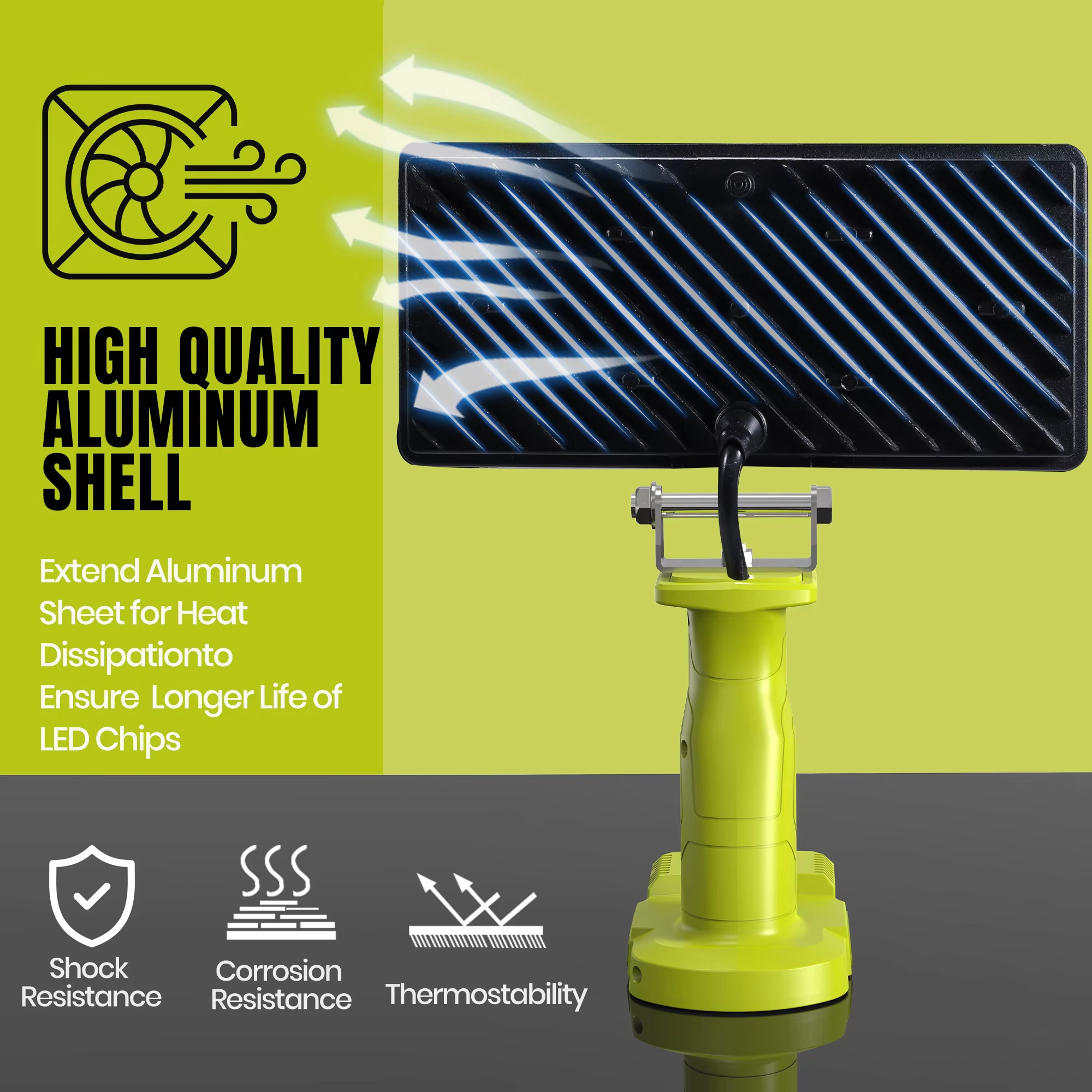 Portable Outdoor LED Work Light  USB Power Bank For Ryobi Batteries 5