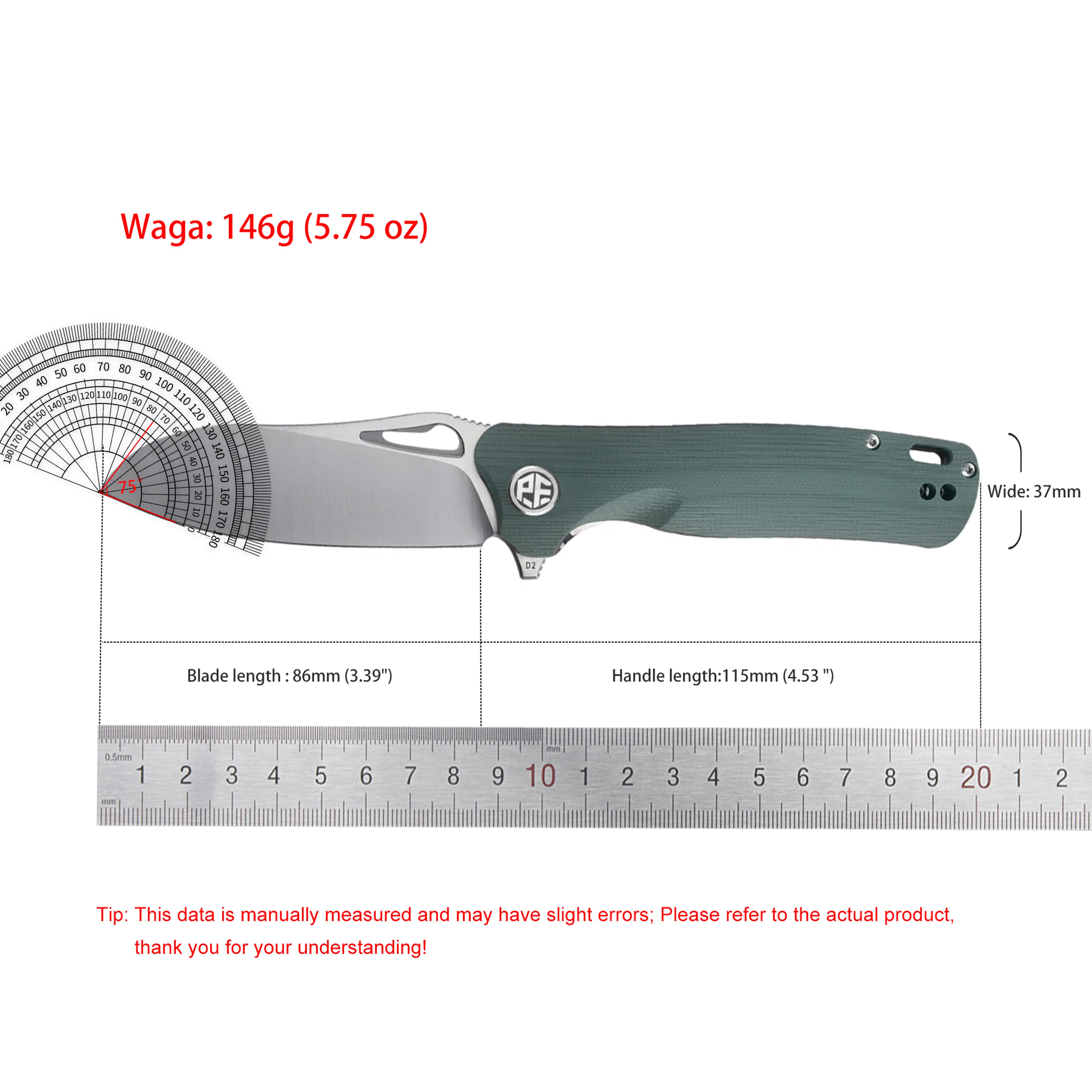 Petrified Fish DC Folding Knife Urable Steel Pocket Knife For Camping Fishing And Tactical Hunting 5