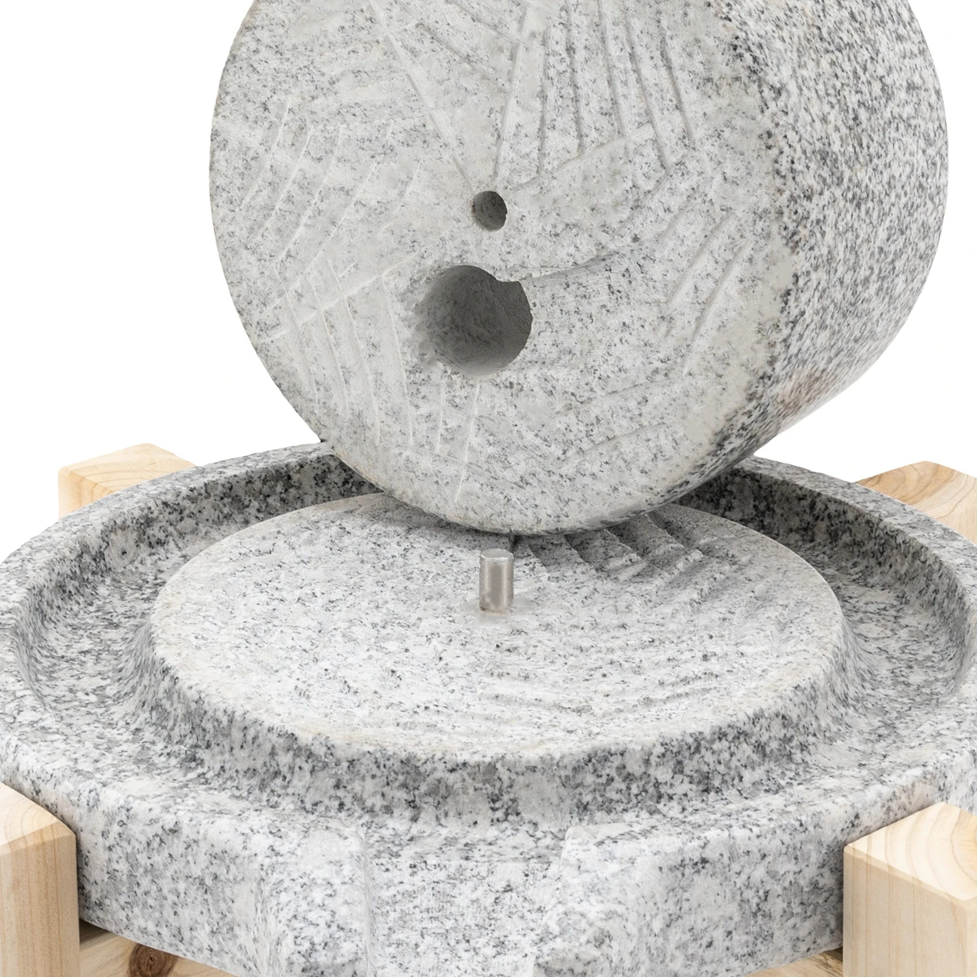 Traditional Handcrafted Natural Hemp Stone Mill Authentic Dry  Wet Grain Grinder For Healthy Home C 5