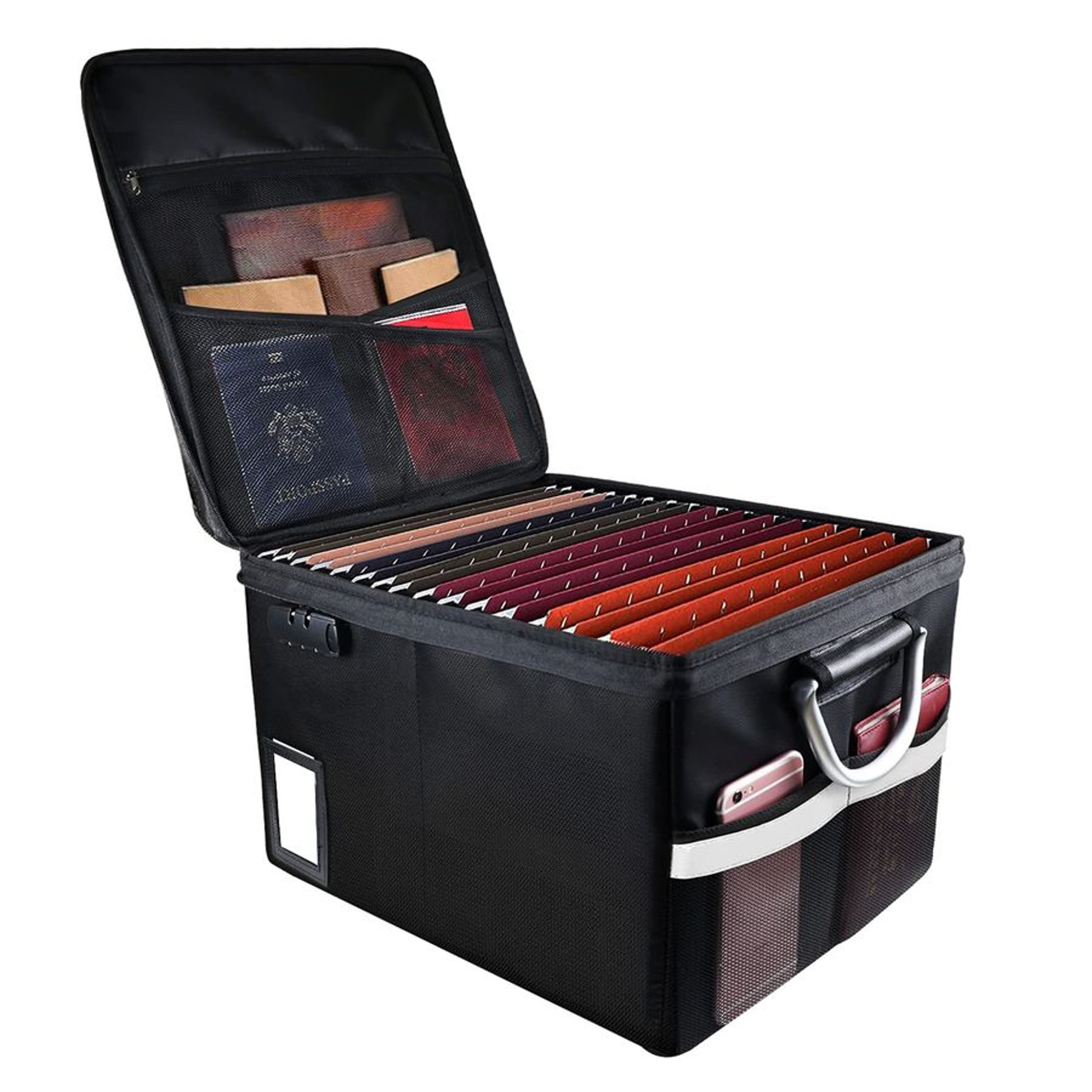 Document Box with Lock Waterproof File Organizer Safe Storage Case – view 1