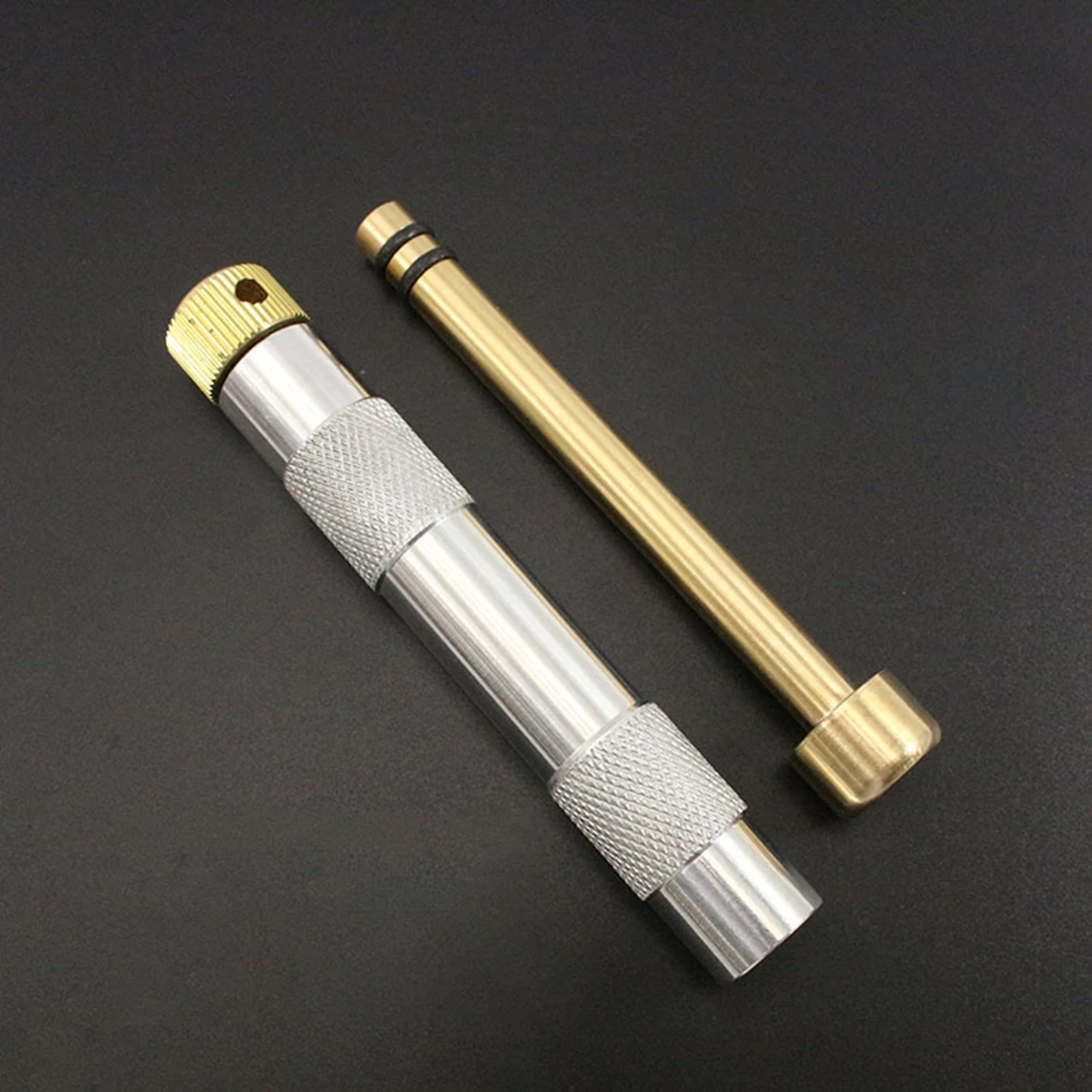 Brass Survival Fire Starter Tube With Outdoor Igniter Piston 5