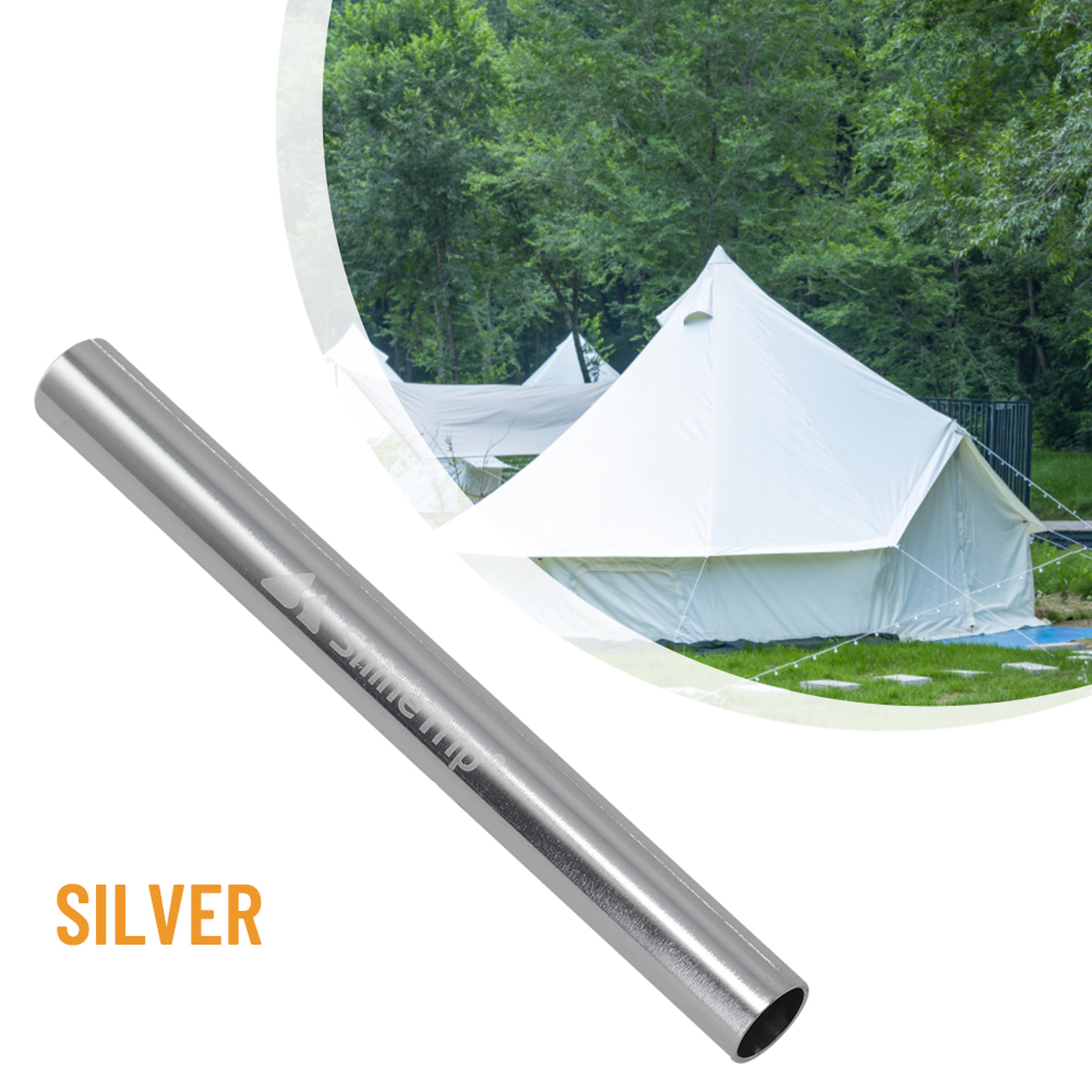 Portable Tent Pole Repair Tube Aluminum Alloy Tent Rod Sleeve – view 4