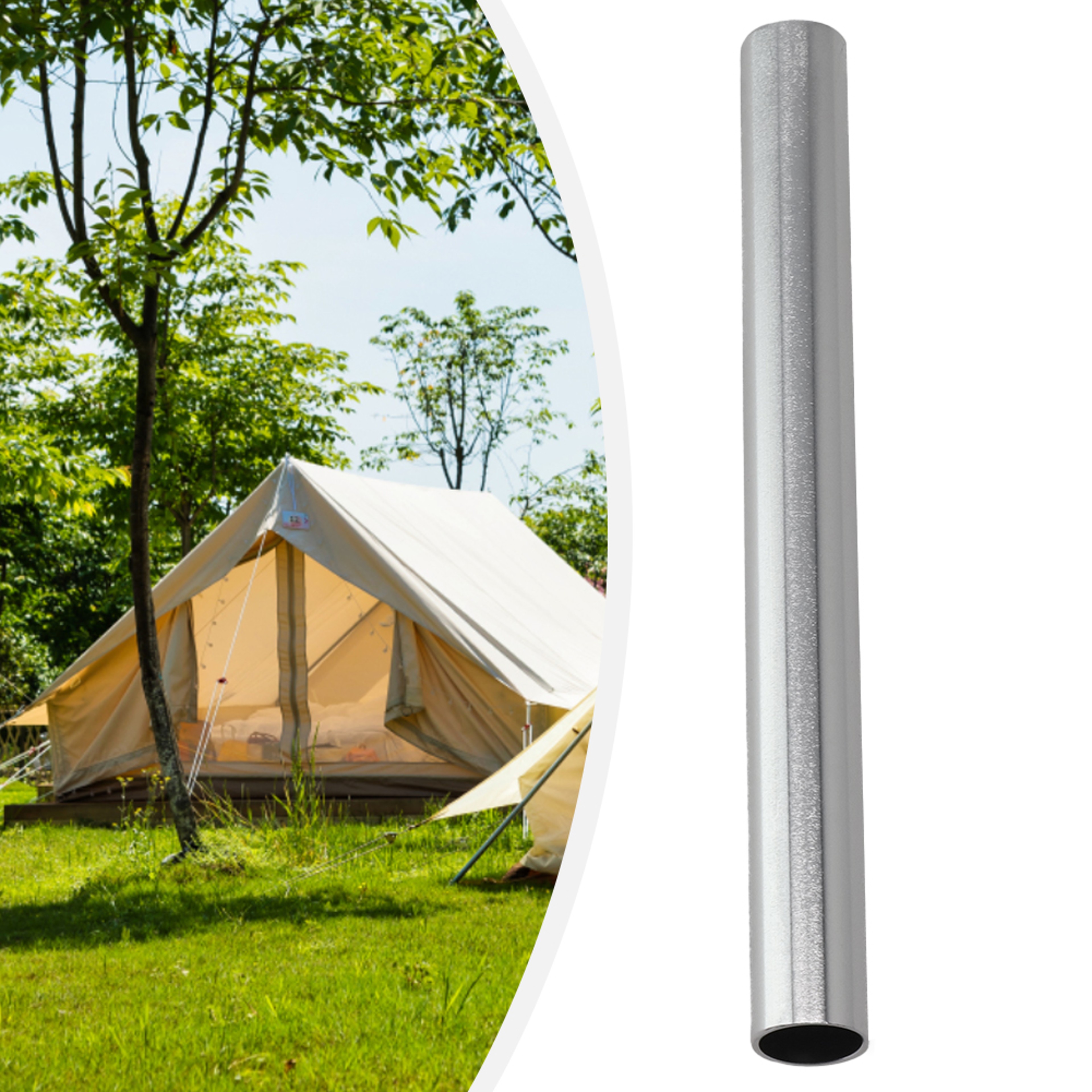 Portable Tent Pole Repair Tube Aluminum Alloy Tent Rod Sleeve – view 6