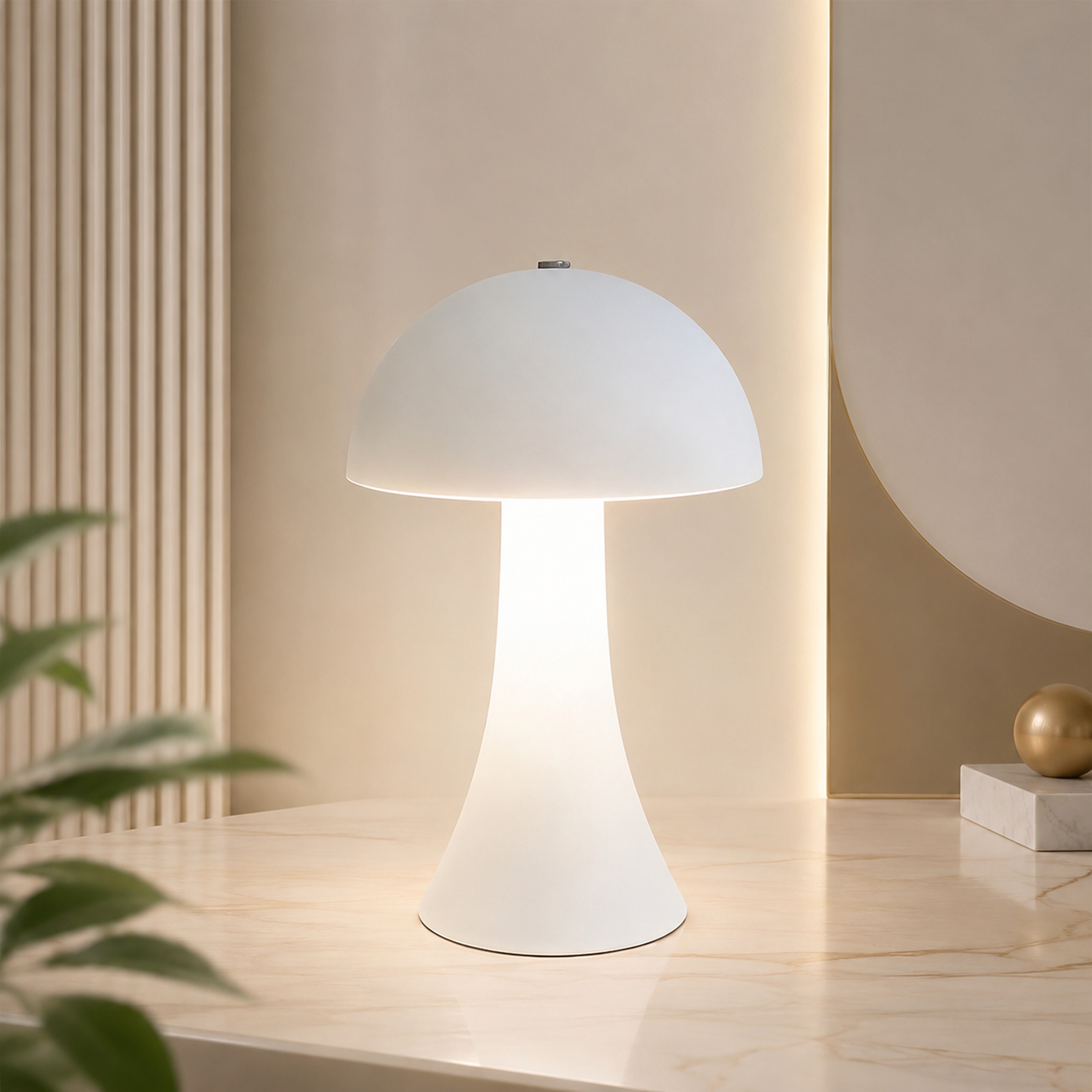 KFV Rechargeable Table Lamp Retro Mushroom Bedside Lamp Touch Sensor LED Desk Light 0