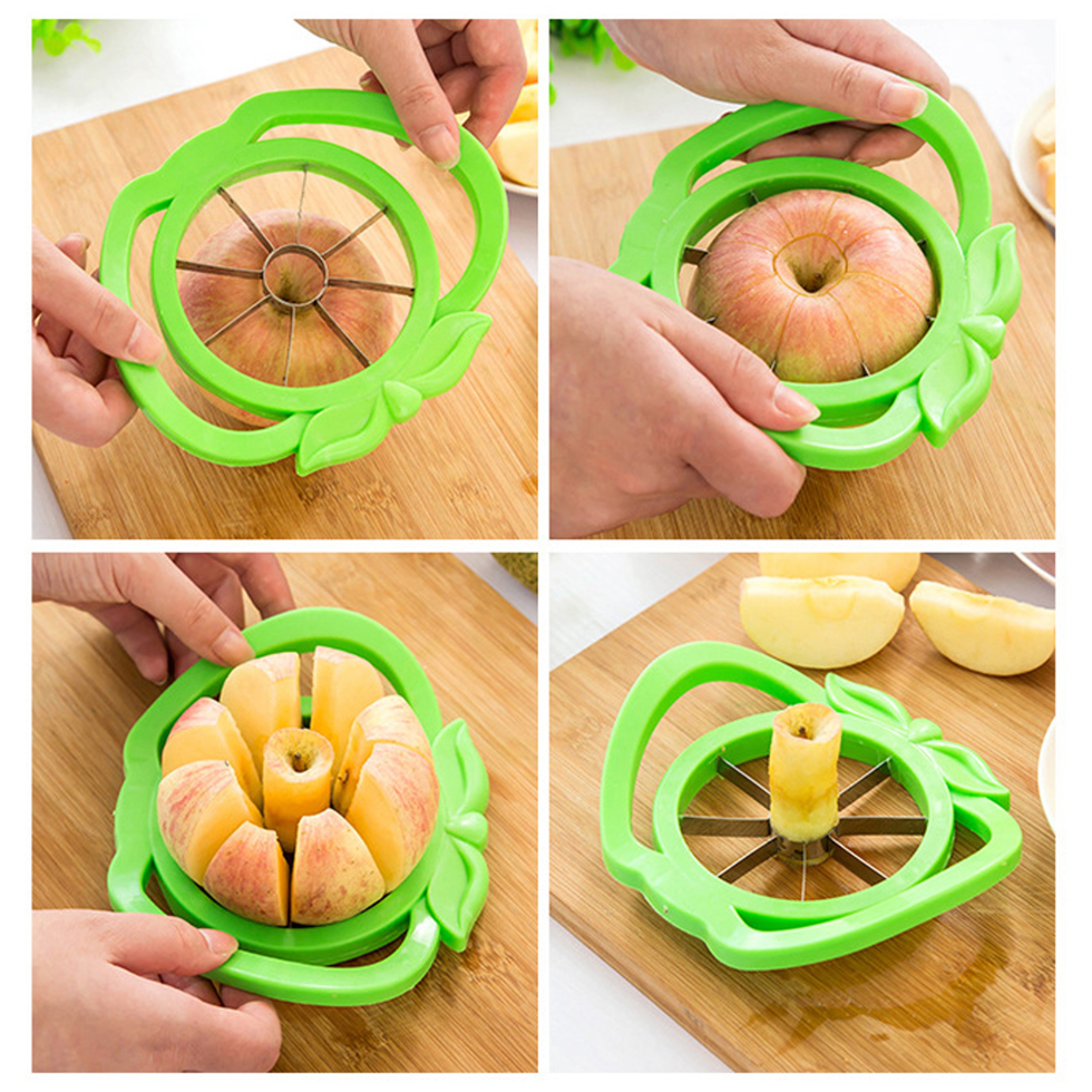 Large Apple Slicer Stainless Steel Apple Cutter 8 Slice Fruit Corer Kitchen Tool 2