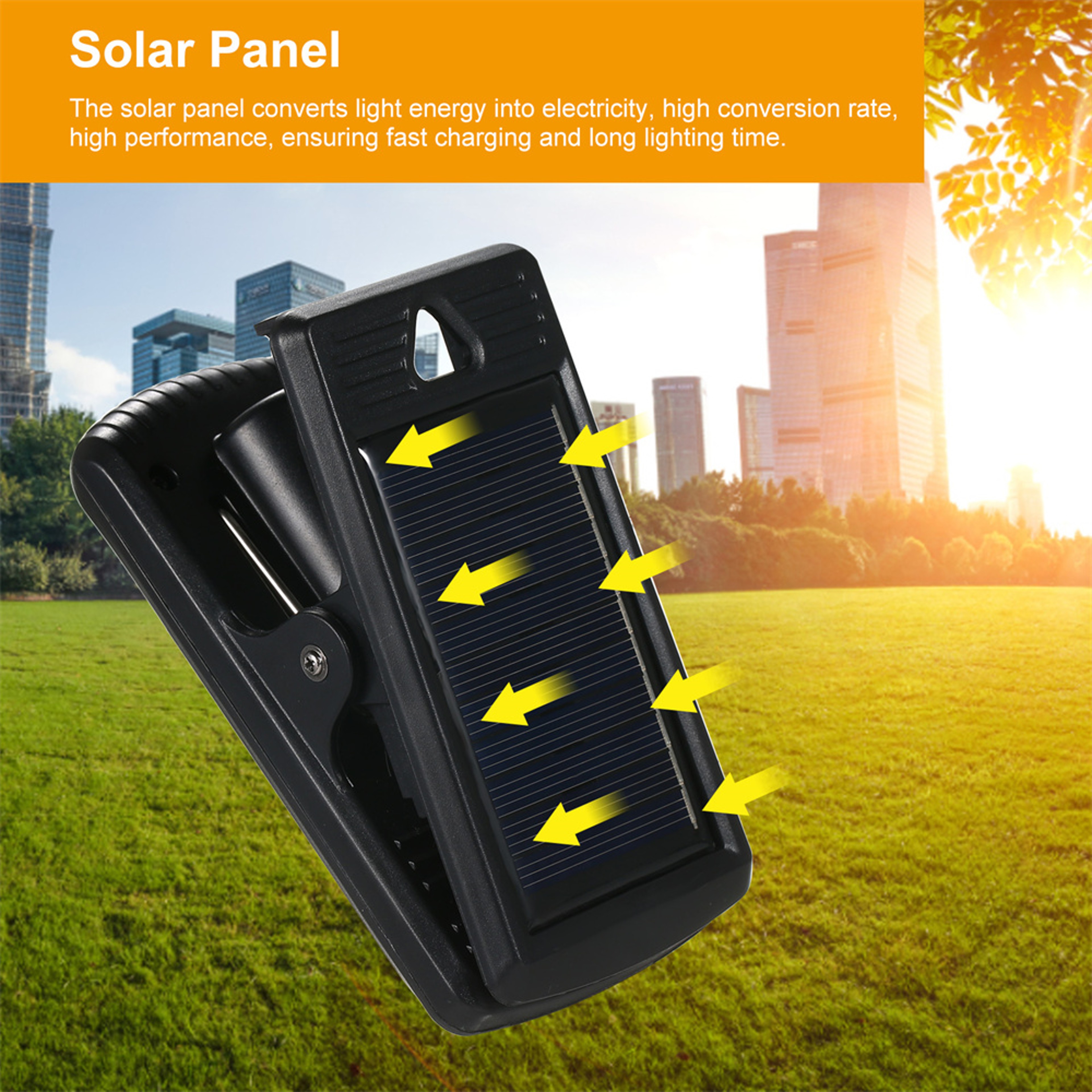 Clip On Solar Motion Sensor Light Waterproof Outdoor Solar Light For Garden Garage Tent Courtyard 2