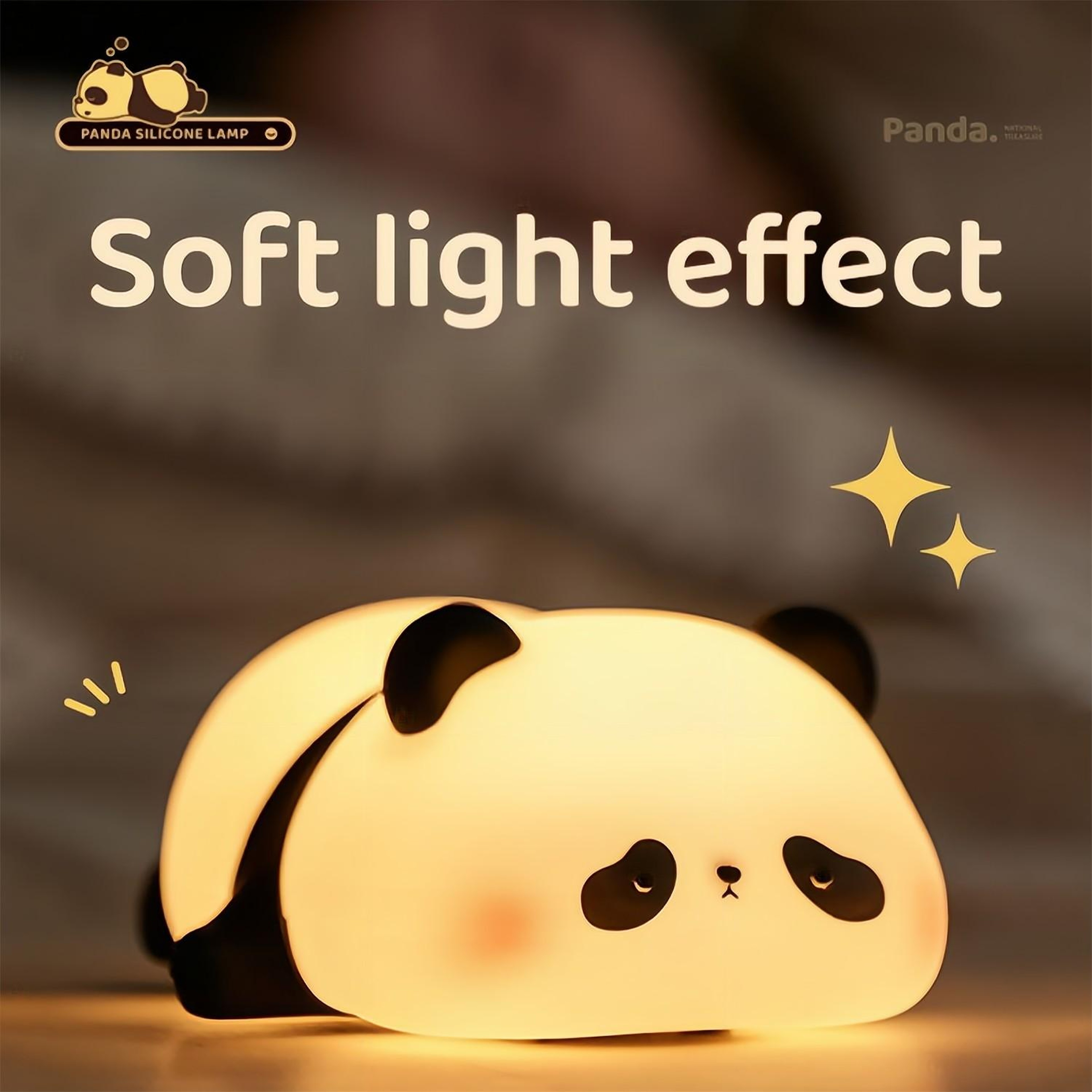 Cute Silicone Night Light USB Rechargeable Kids Night Light With Timer Soft LED Bedside Lamp 1