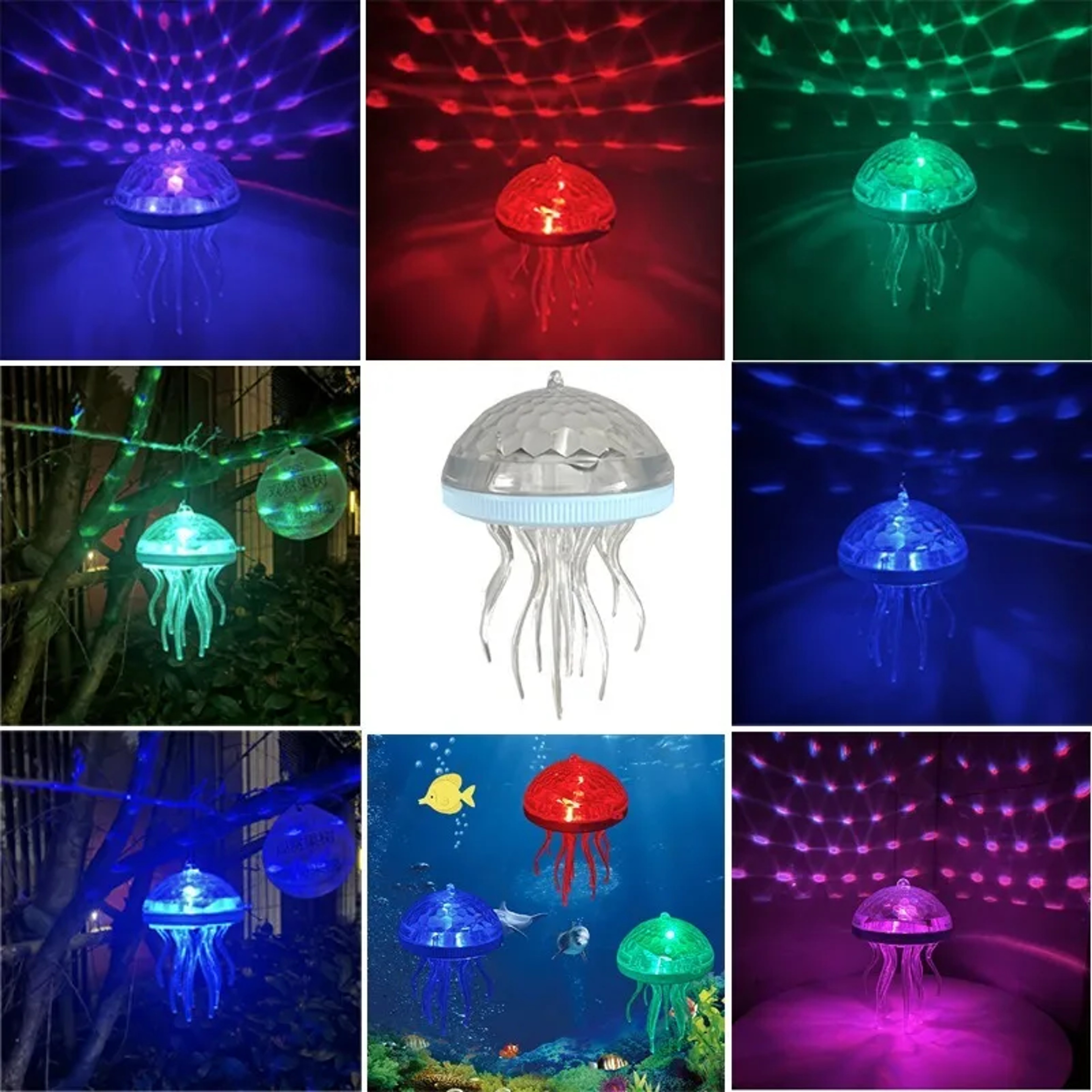 Solar Jellyfish Floating Pool Light Waterproof RGB Pool Light For Garden Pond Outdoor Decor 3