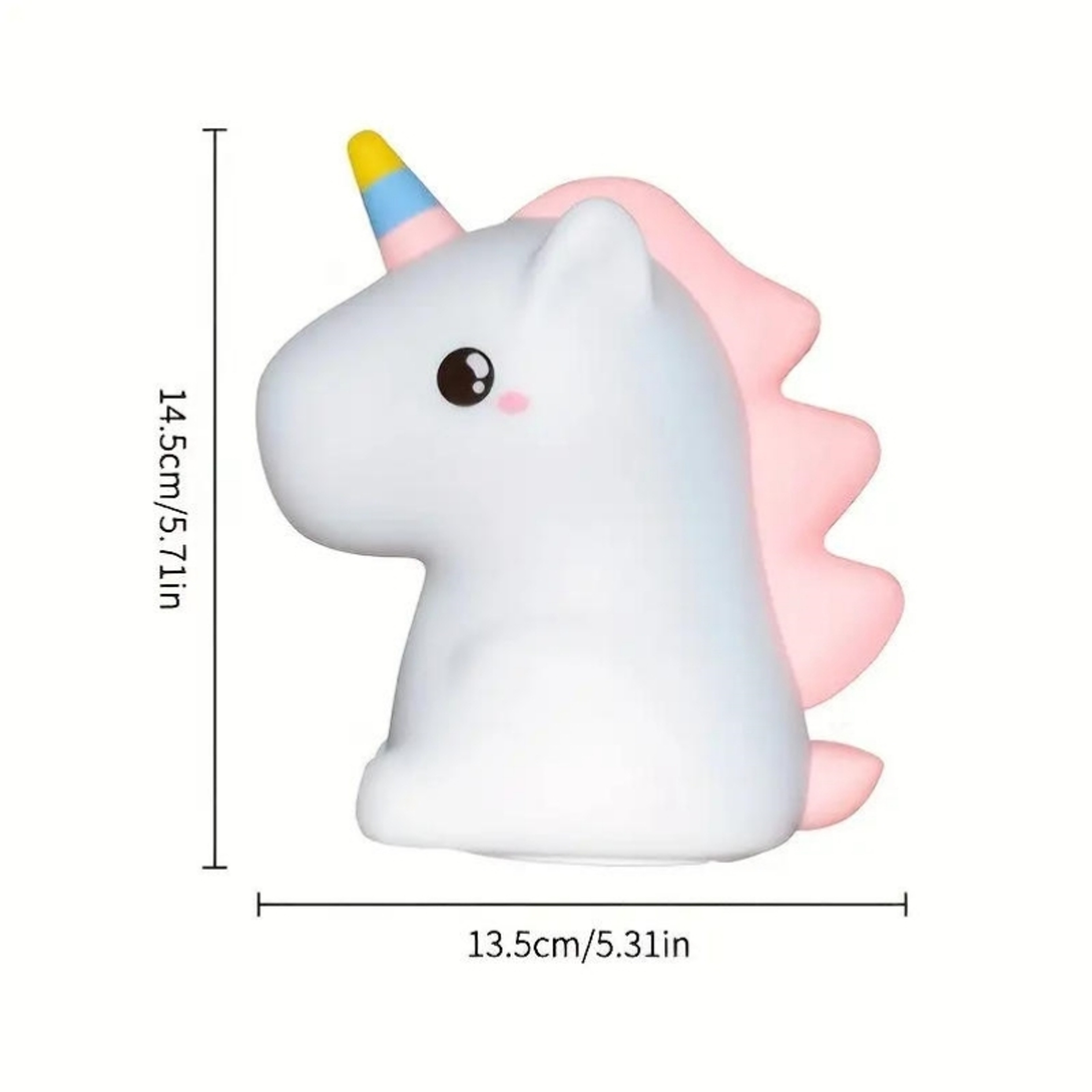 Cute Unicorn Night Light USB Rechargeable Silicone Touch Lamp For Kids Bedroom Decor 3