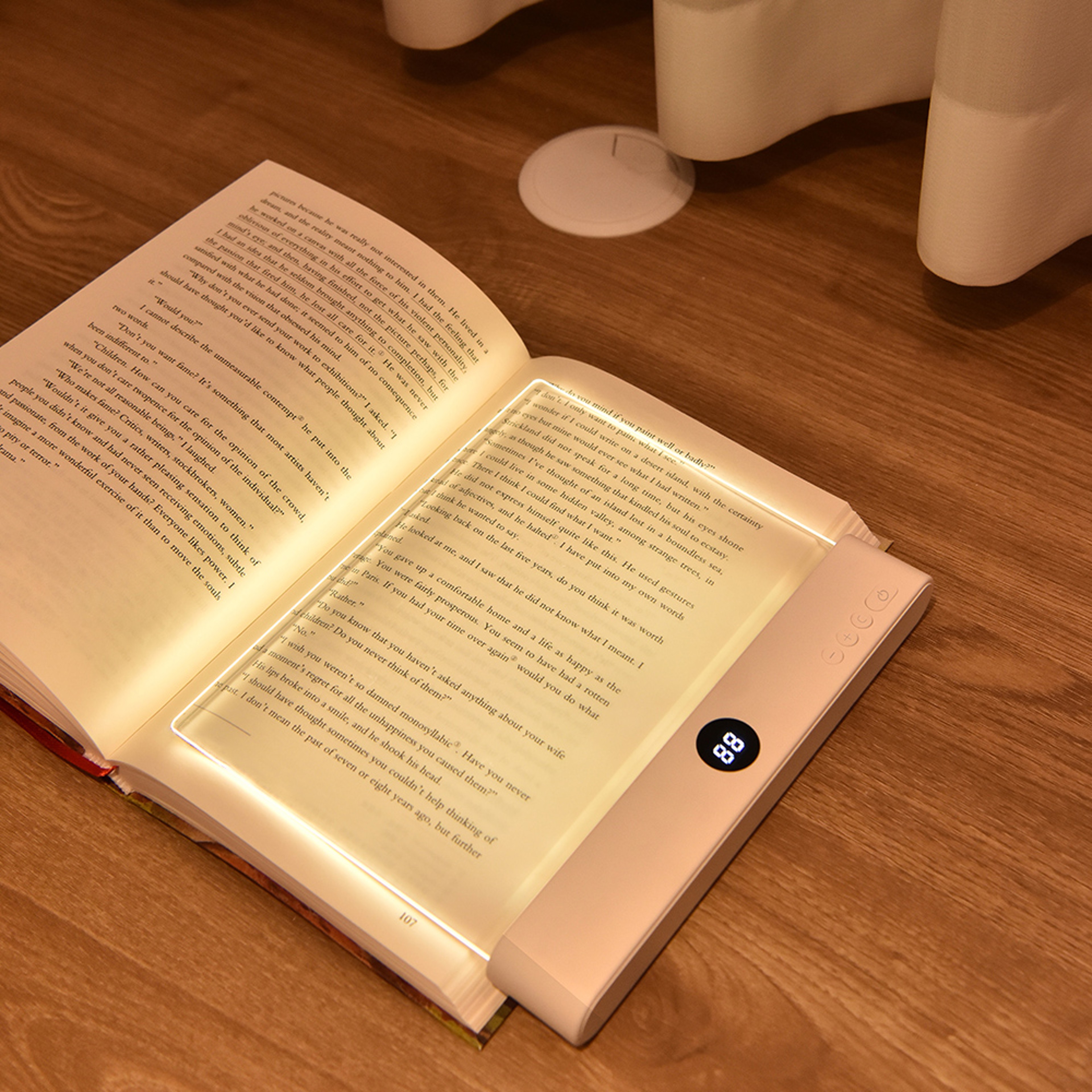 Rechargeable Book Light Flat Acrylic Reading Light With 3 Color Modes Stepless Dimming USB Night La 0