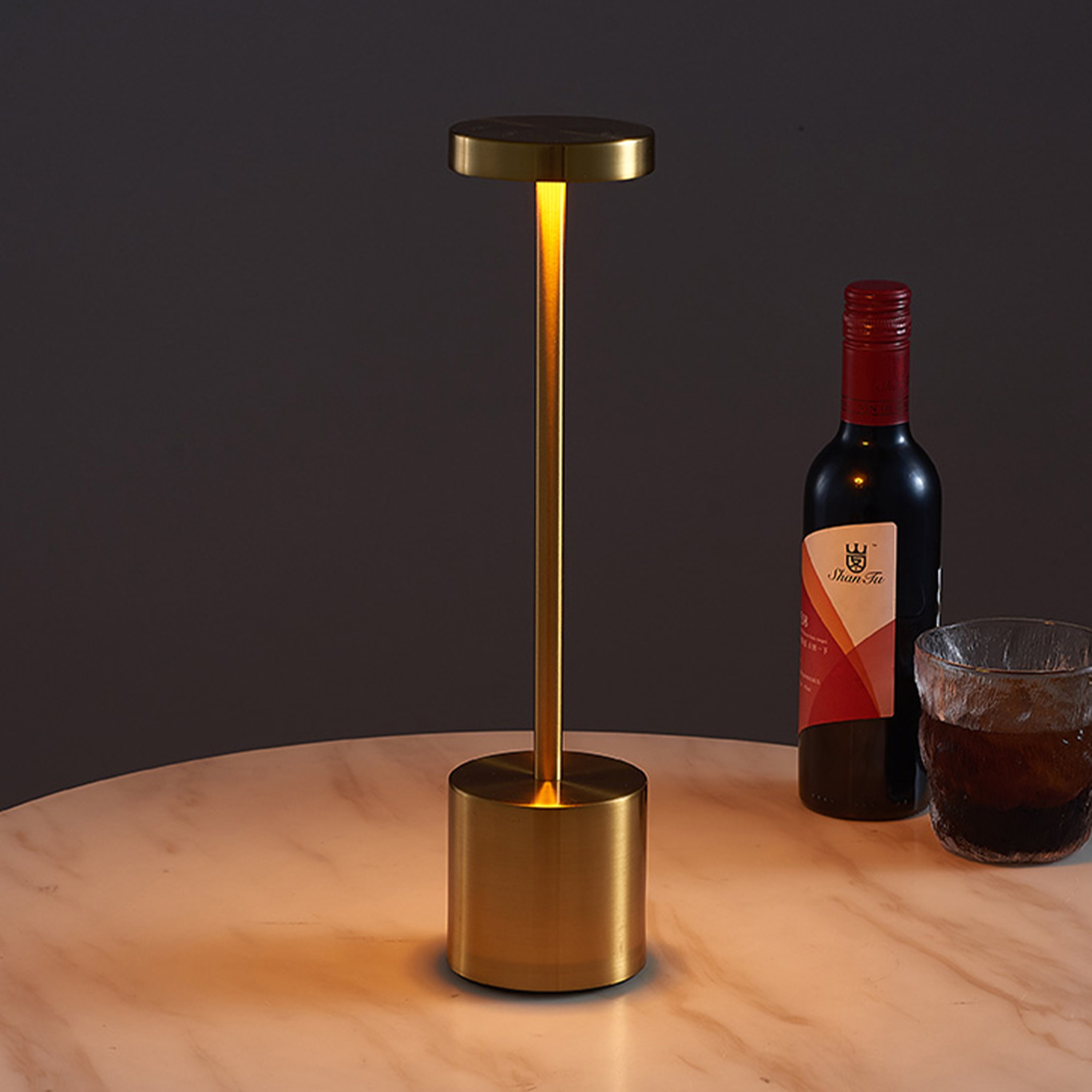 Modern Rechargeable Table Lamp Wireless LED Table Lamp Touch Control Metal Desk Light 9