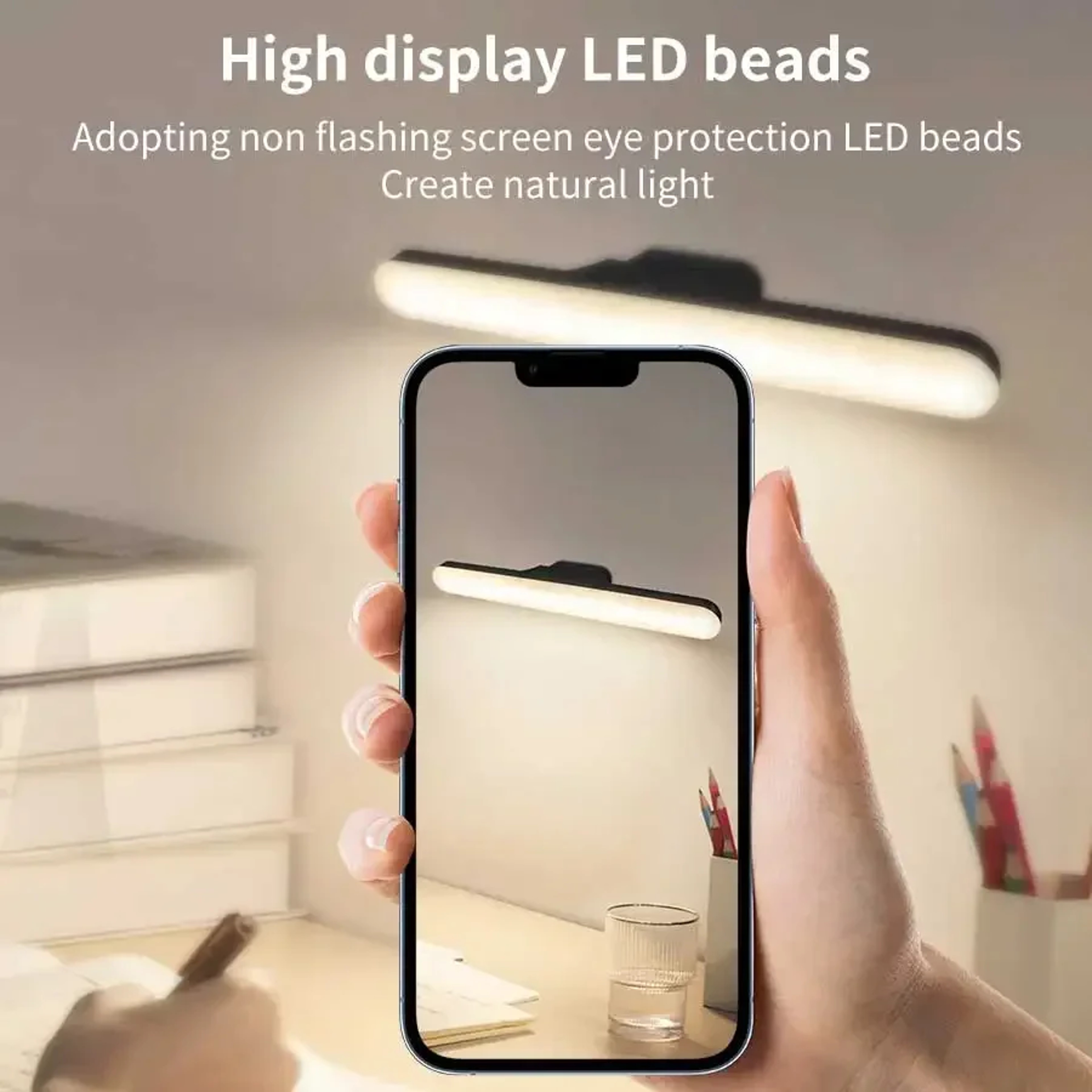 Rechargeable LED Makeup Mirror Light Magnetic Touch Dimmable Vanity Light Bar 4