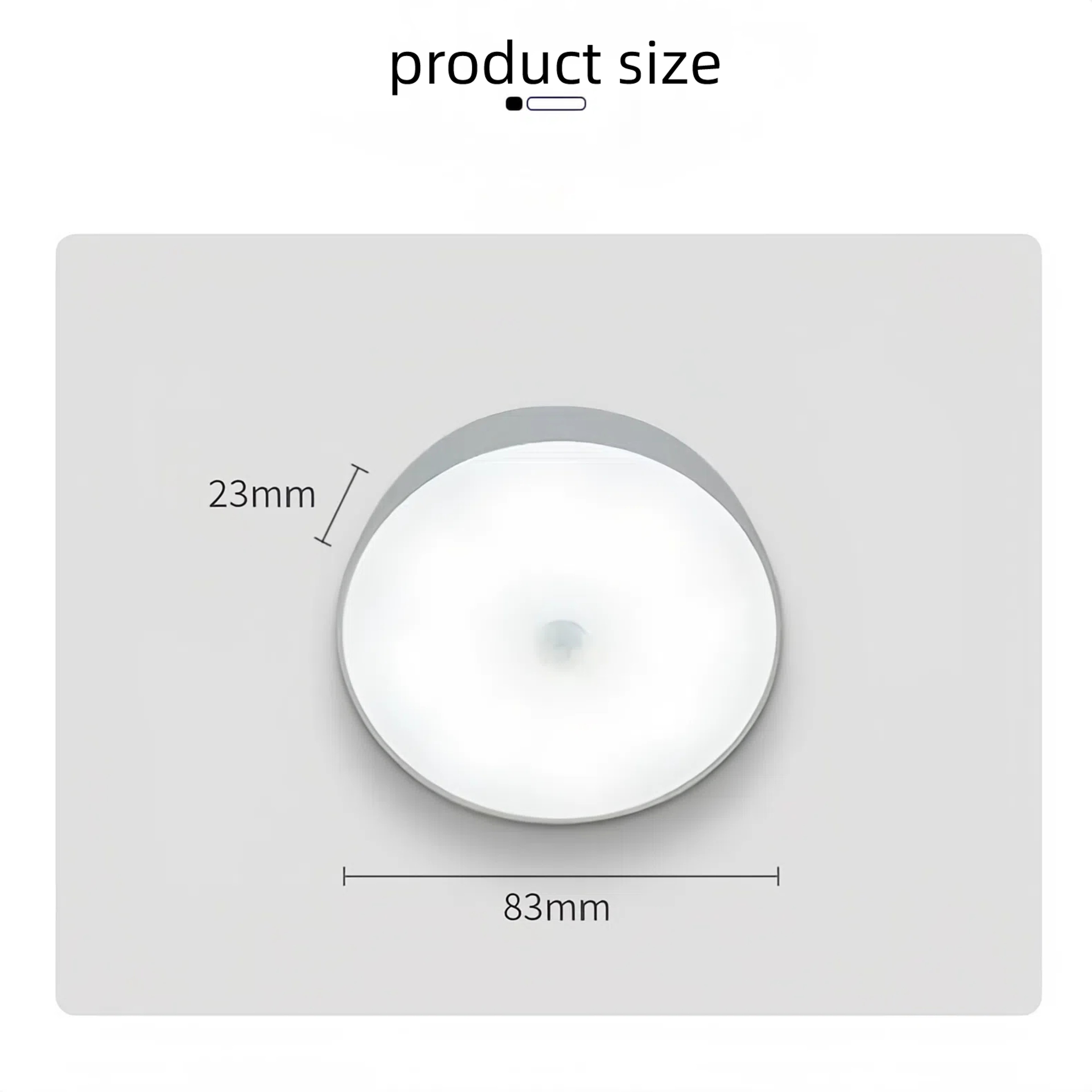 Wireless LED Motion Sensor Night Light 5 Pack USB Rechargeable Closet Cabinet Lights 6