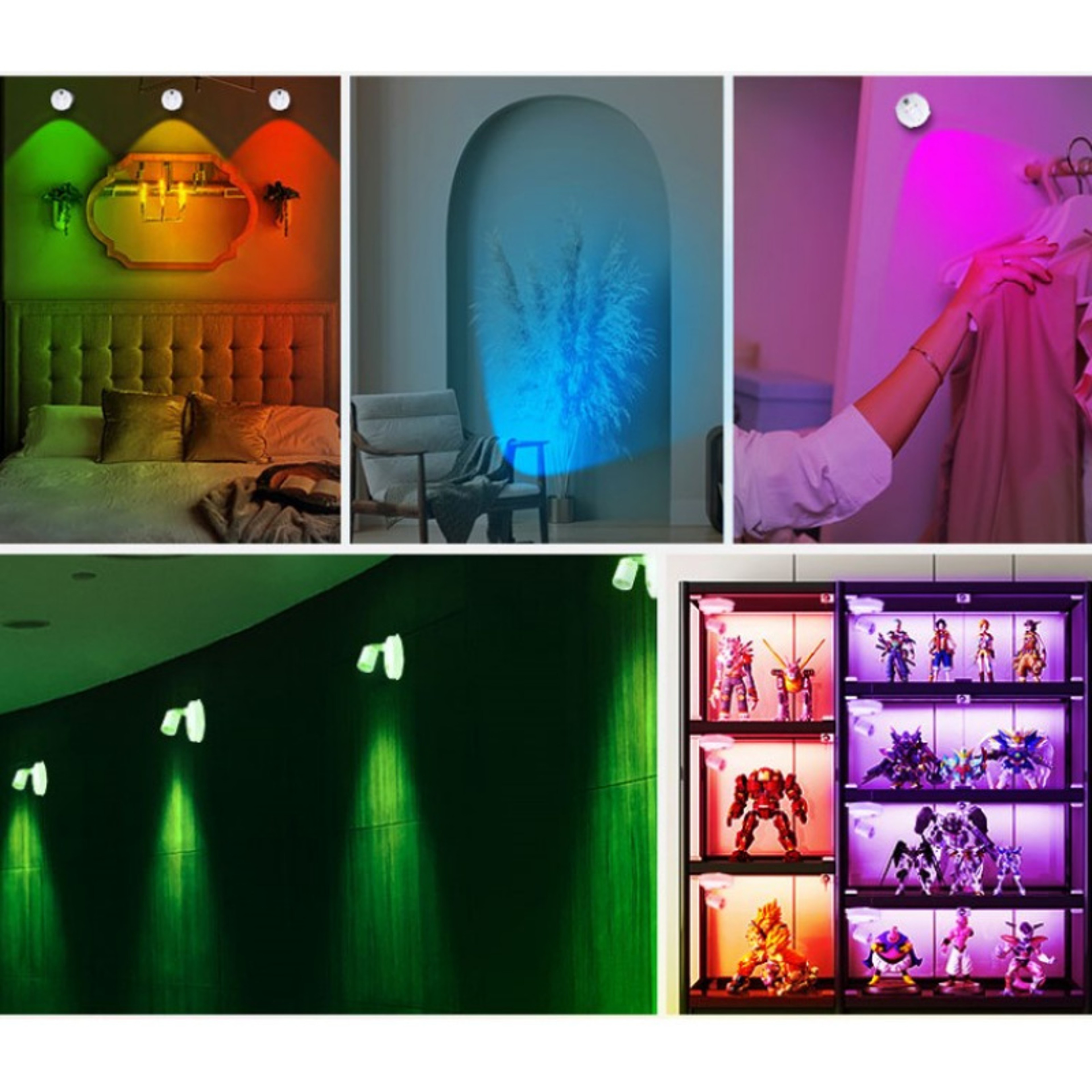 Wireless LED Spotlight Battery Powered RGB Accent Light with Remote for Wall Art Home Decor – view 6
