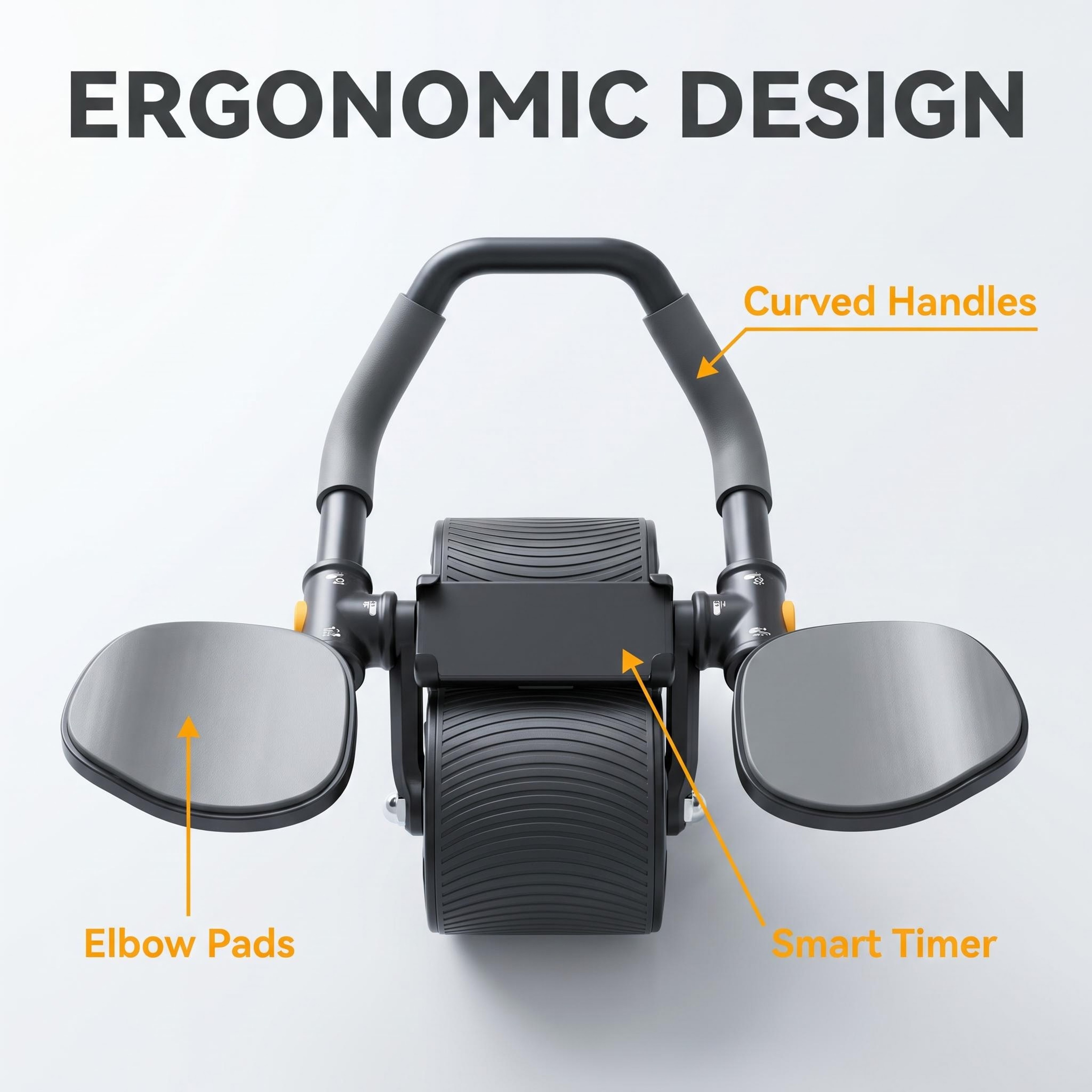 Automatic Rebound Ab Roller Wheel With Knee Pad Phone Holder  Timer For Home Core Workouts 1