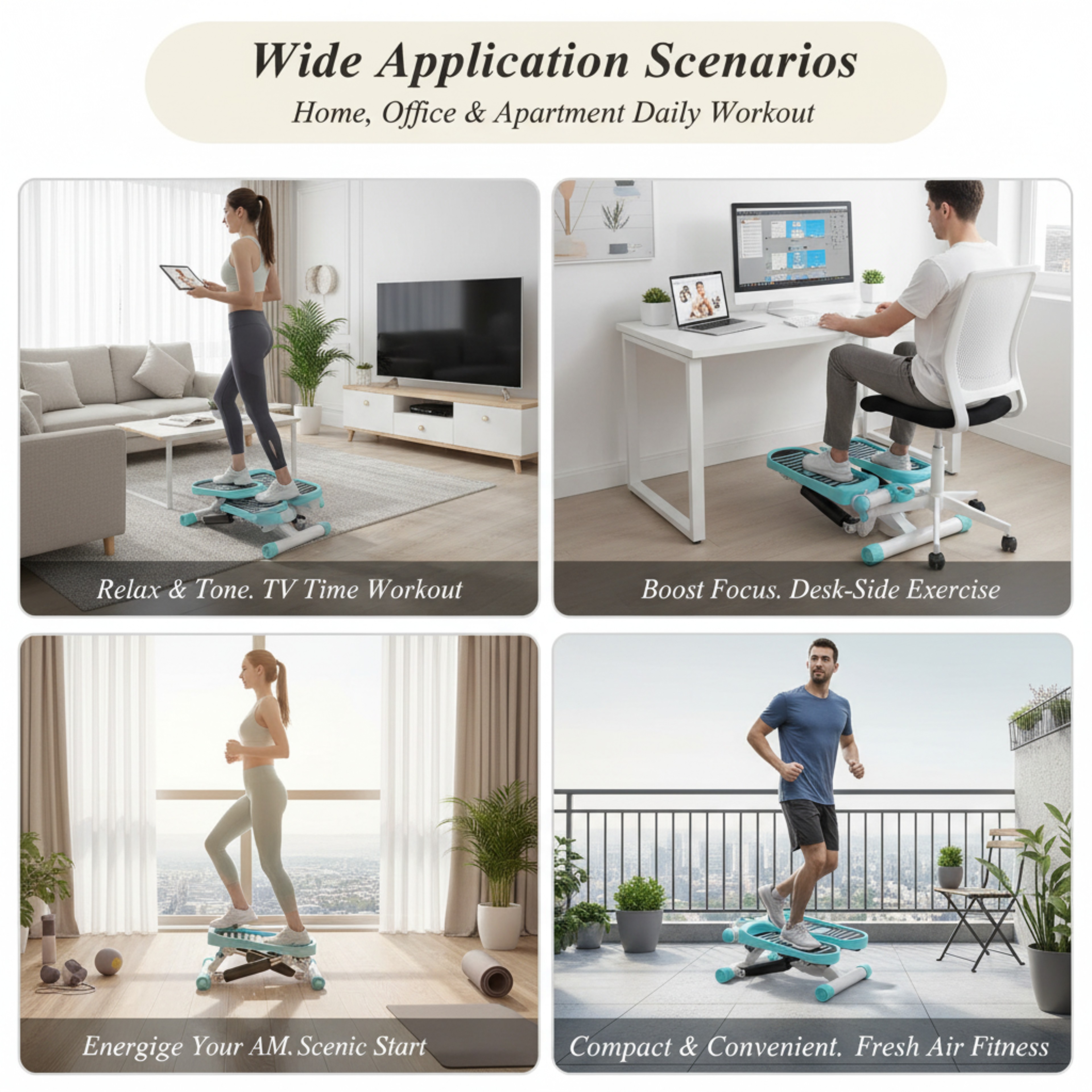 Portable Mini Stepper For Exercise With Adjustable Resistance LED Monitor 2