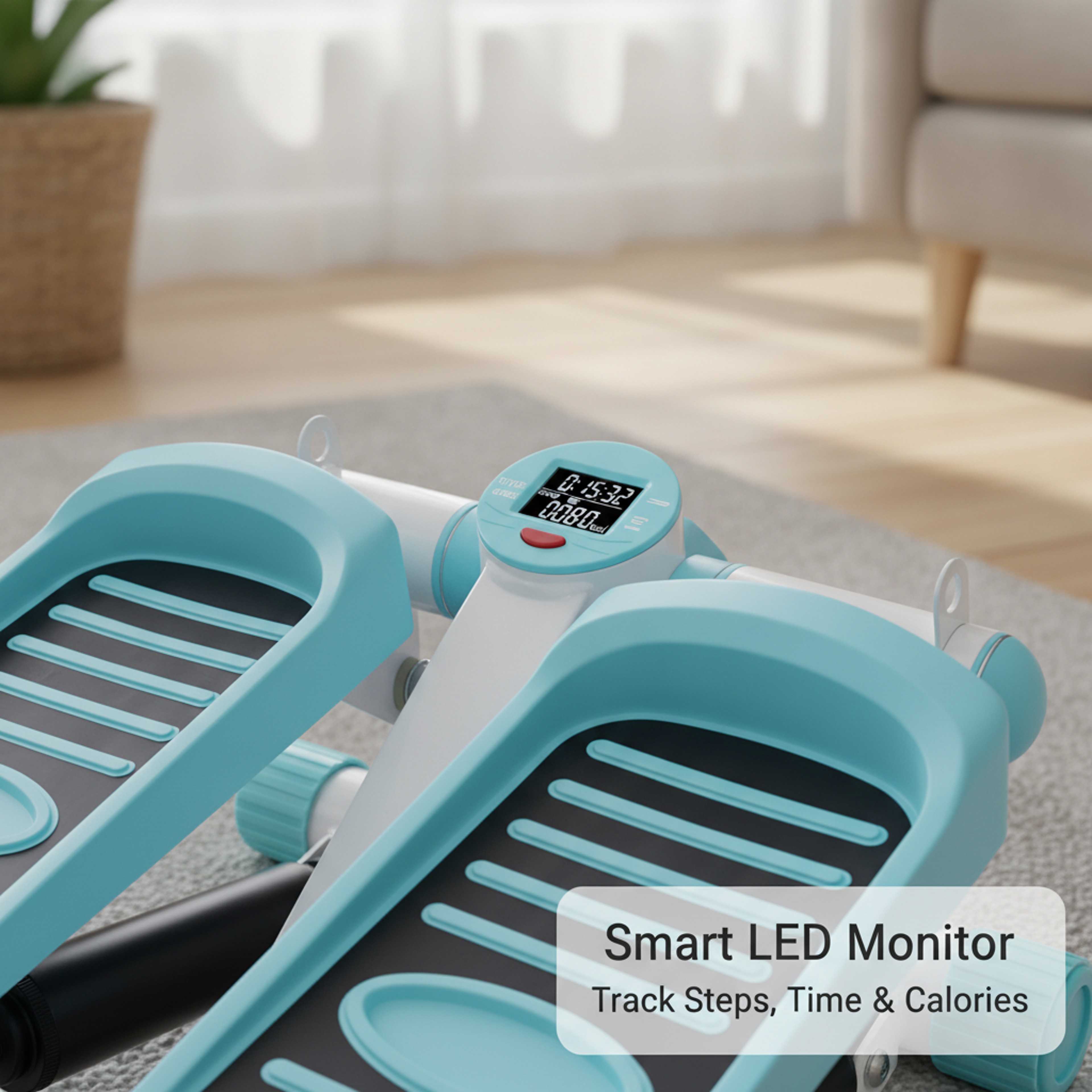 Portable Mini Stepper For Exercise With Adjustable Resistance LED Monitor 3