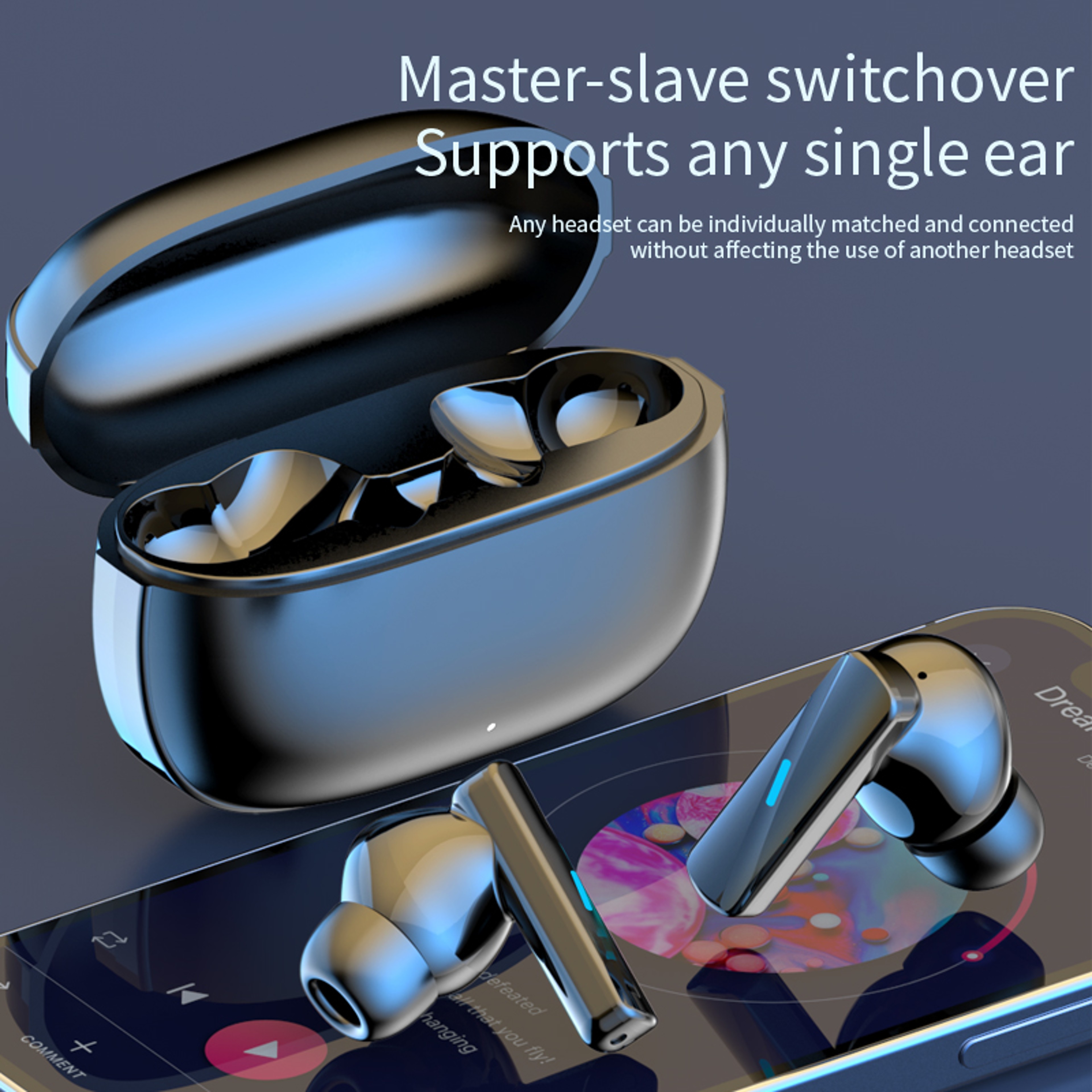 Low Latency Gaming Bluetooth Earbuds With Single Ear Mode 1