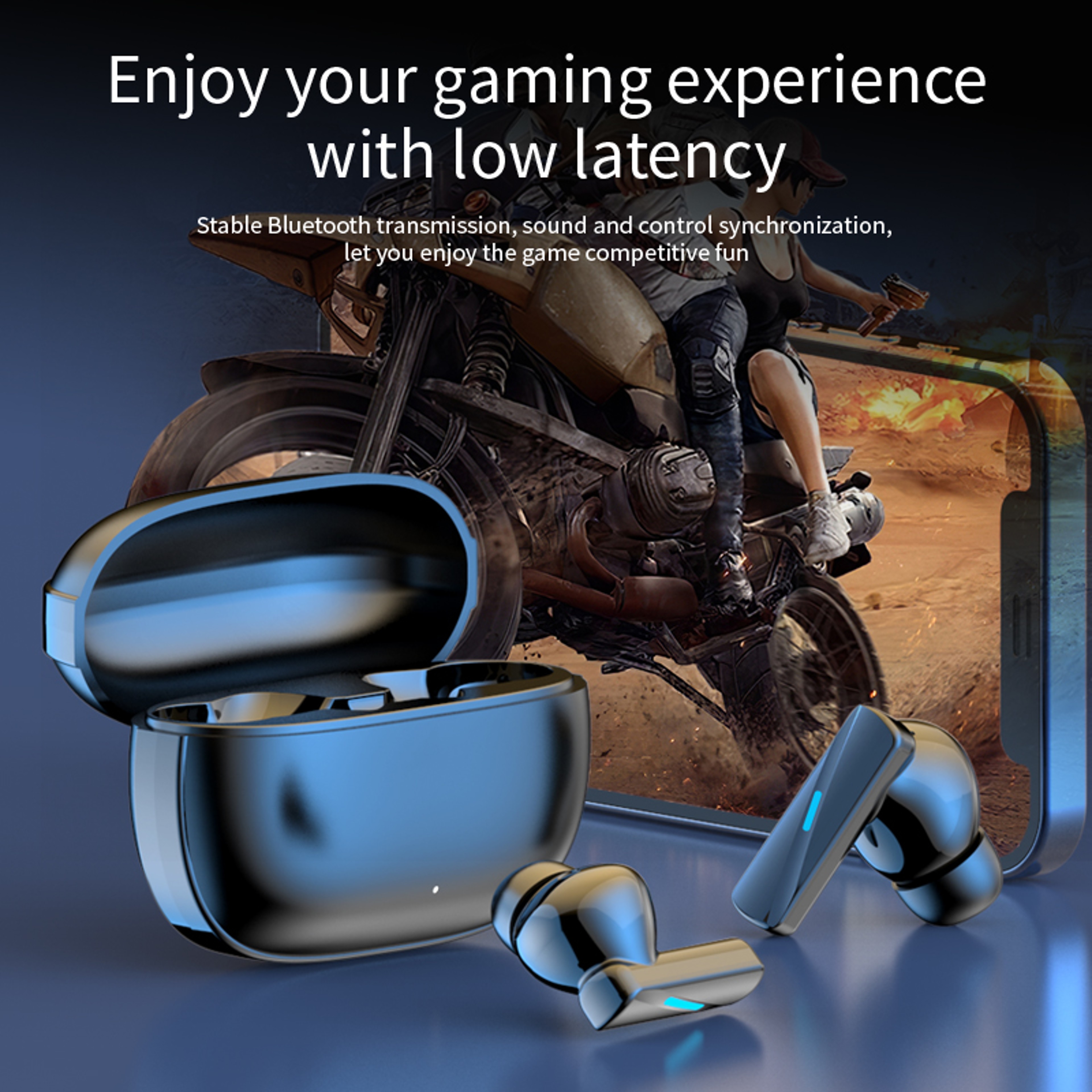 Low Latency Gaming Bluetooth Earbuds With Single Ear Mode 5