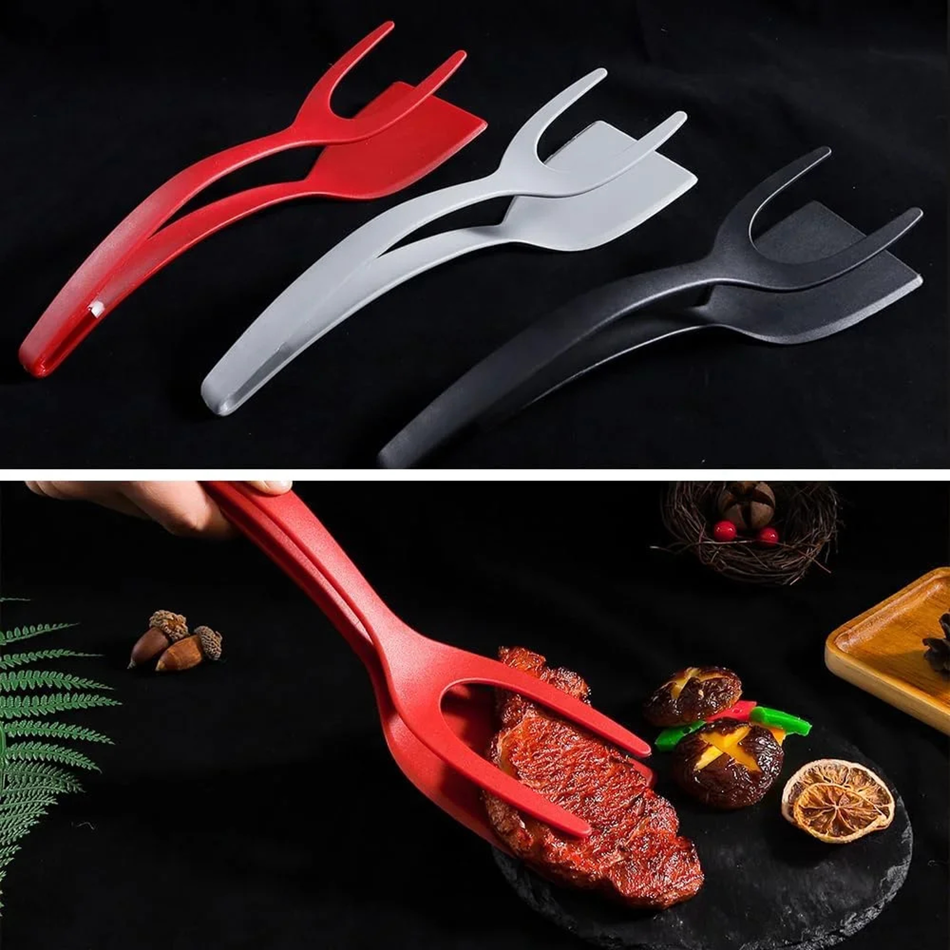Egg Flipper Spatula And Grip And Flip Tongs For Nonstick Cooking 5