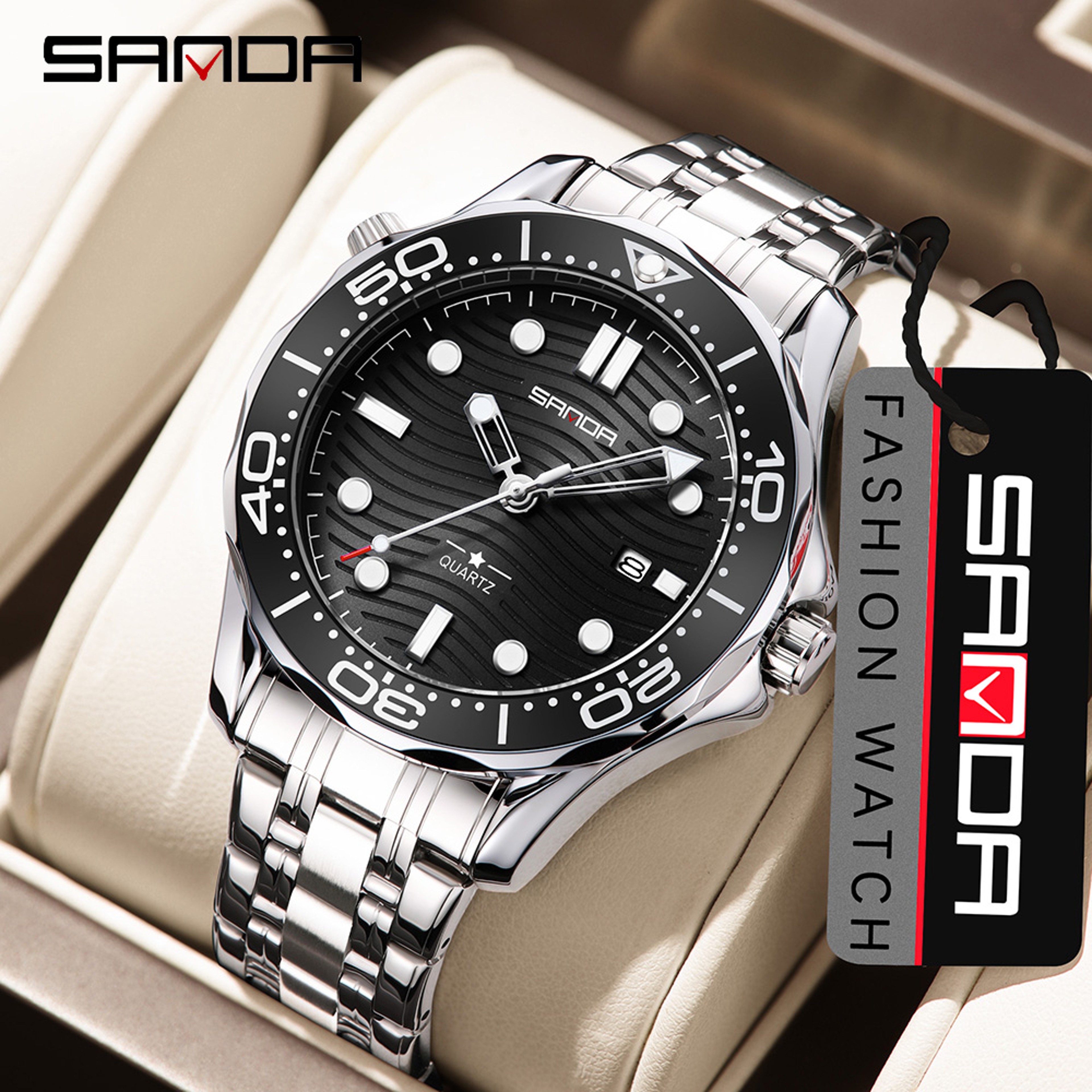 Mens Quartz Watch Waterproof Luminous Business Calendar Watch 4