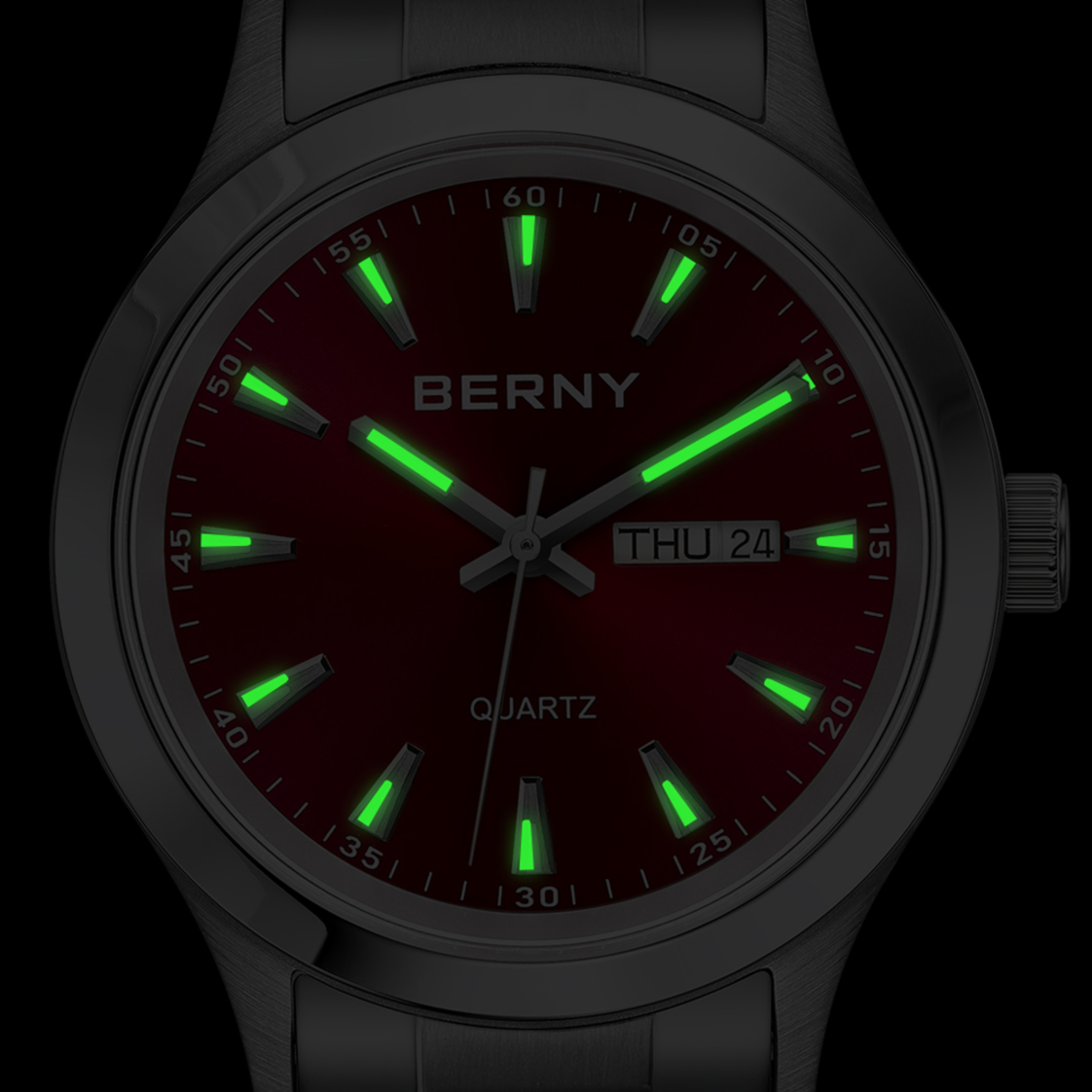 Ultra Thin Mens Quartz Dress Watch Stainless Steel 1