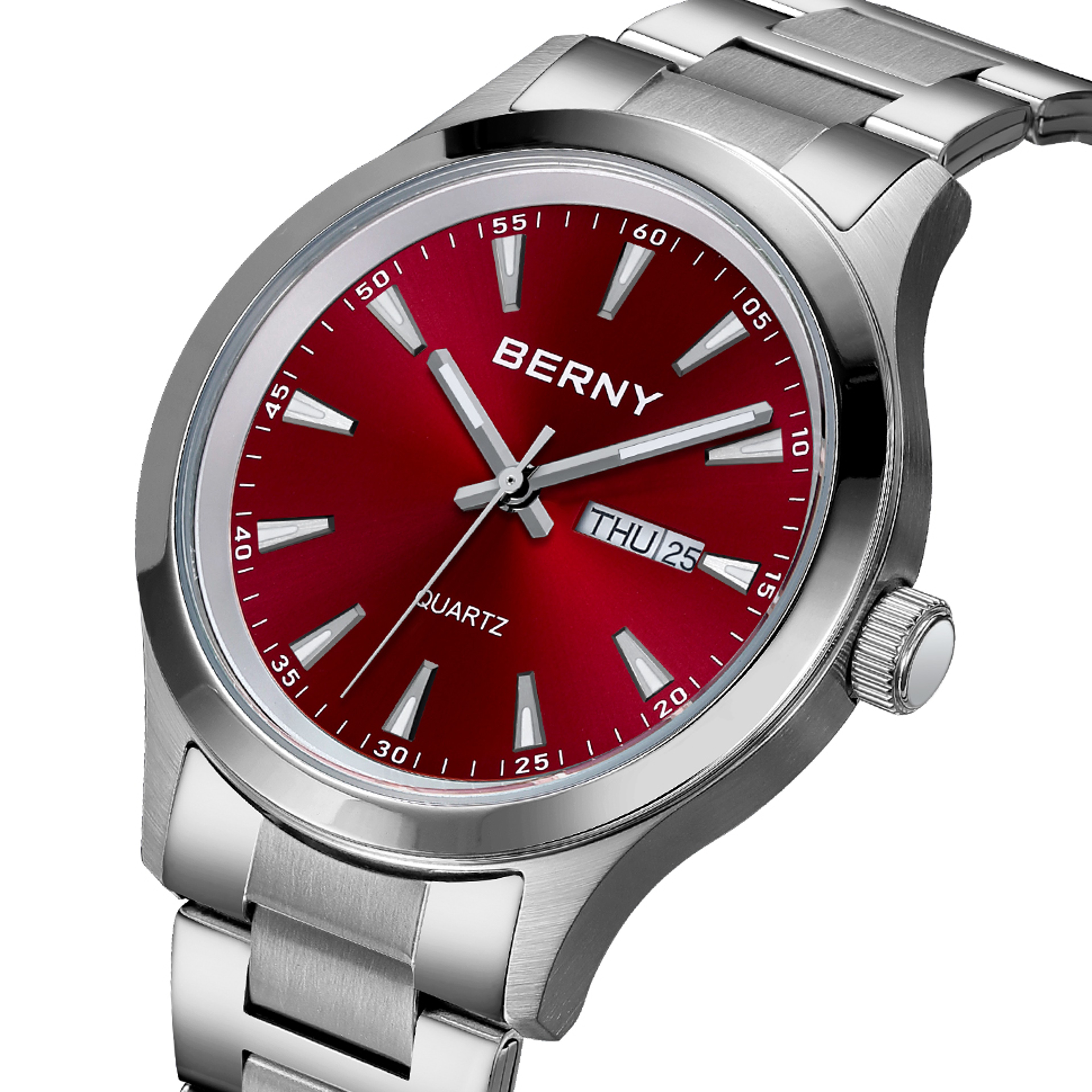 Ultra Thin Mens Quartz Dress Watch Stainless Steel 2