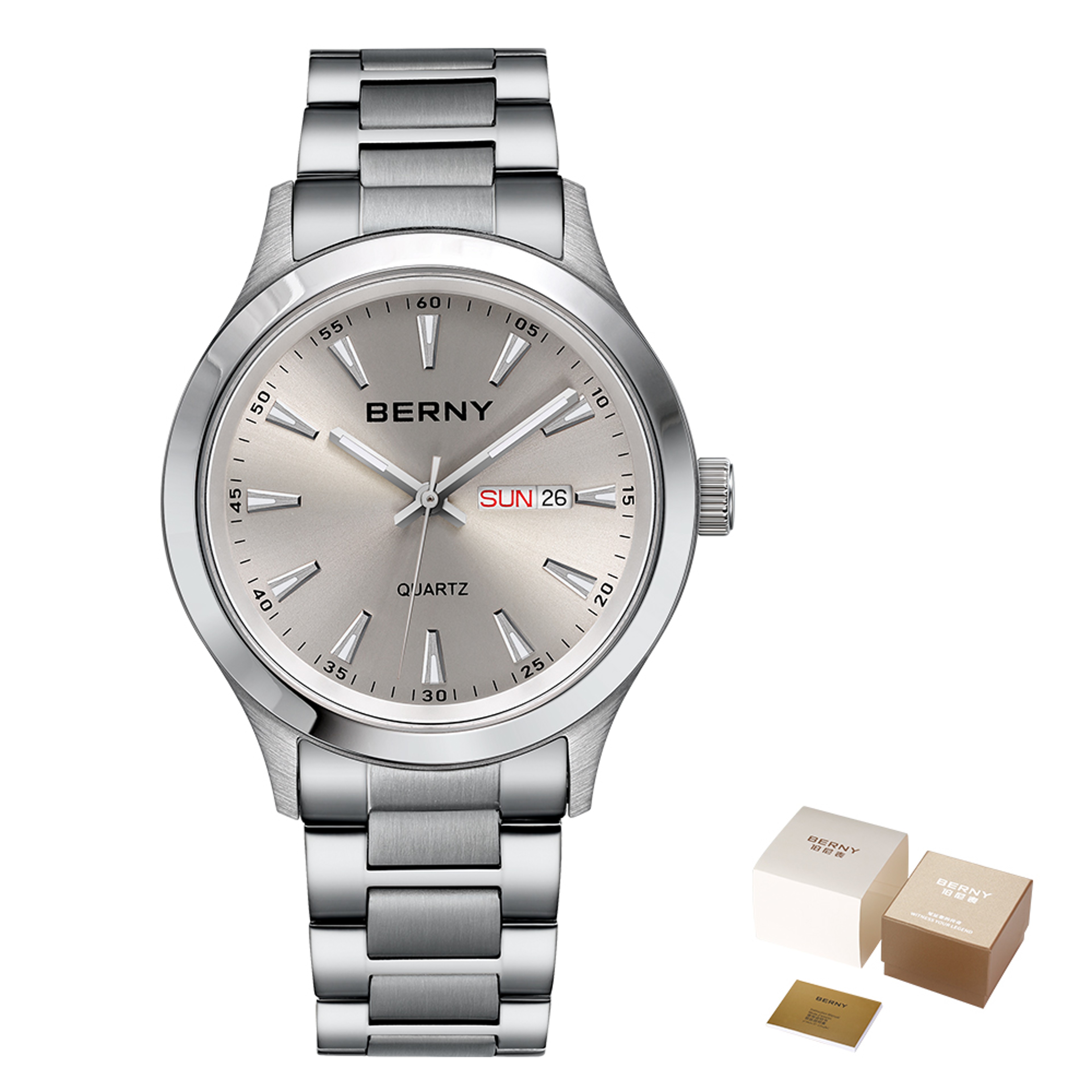 Ultra Thin Mens Quartz Dress Watch Stainless Steel 5