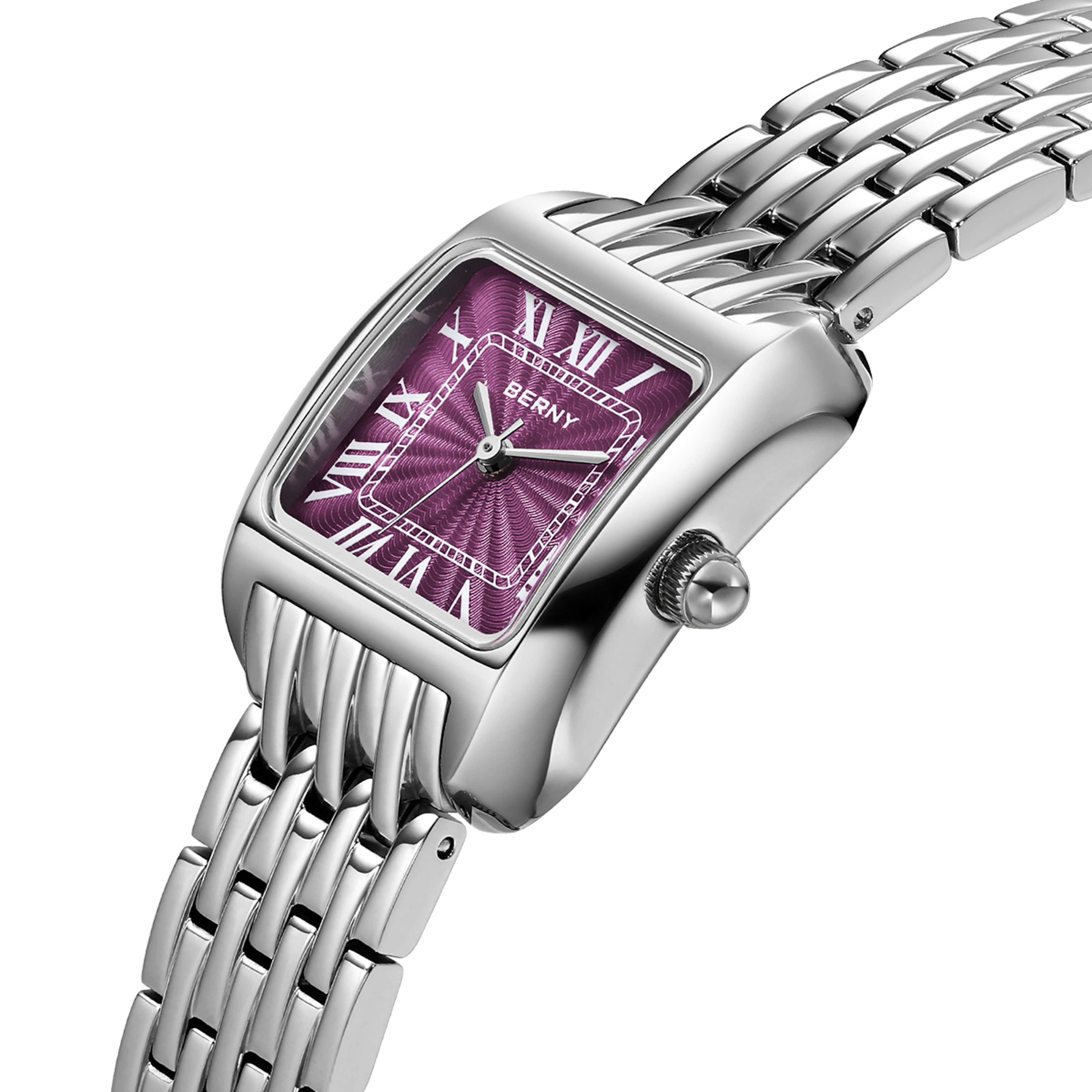 Dial Square Womens Watch Stainless Steel Quartz 1