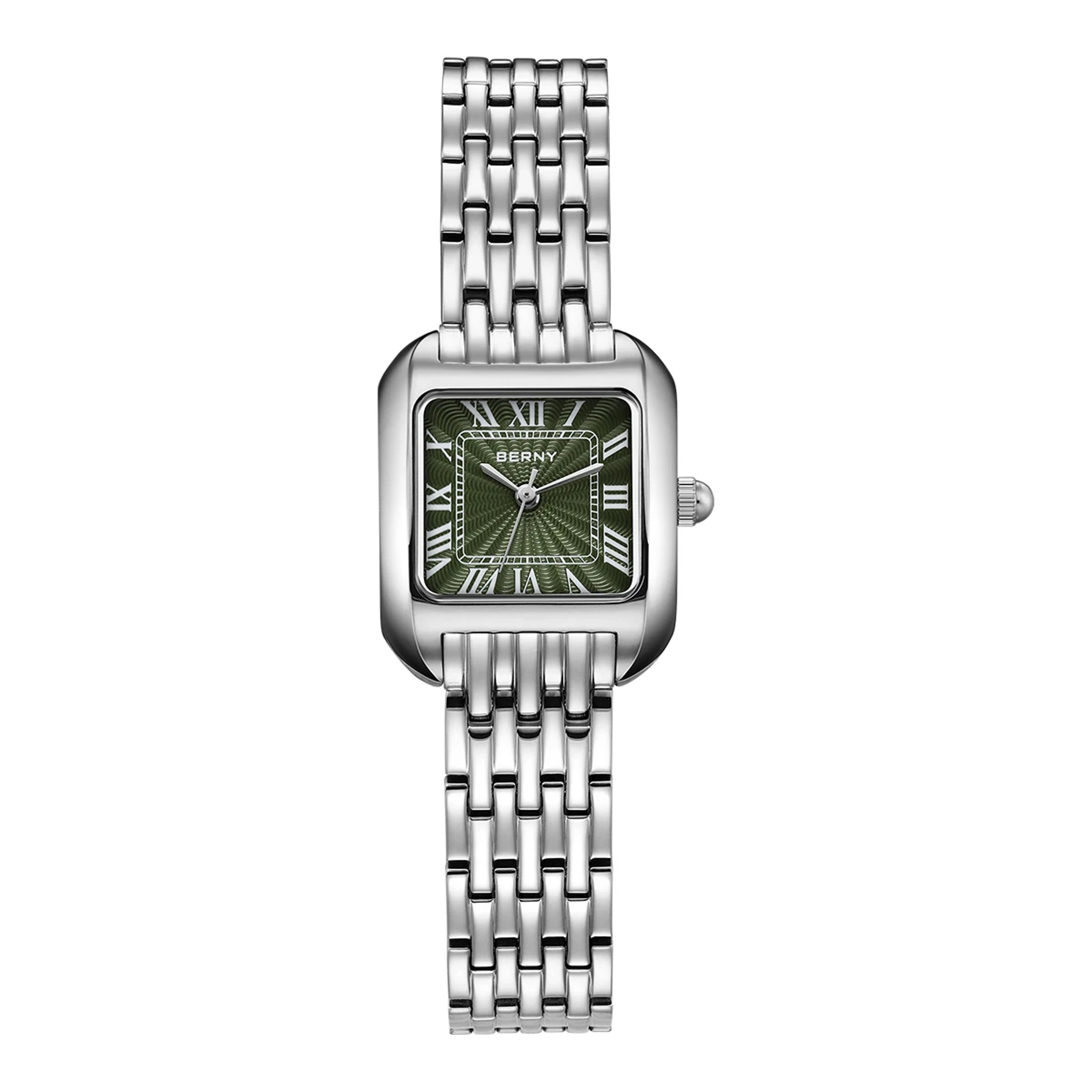 Dial Square Womens Watch Stainless Steel Quartz 7