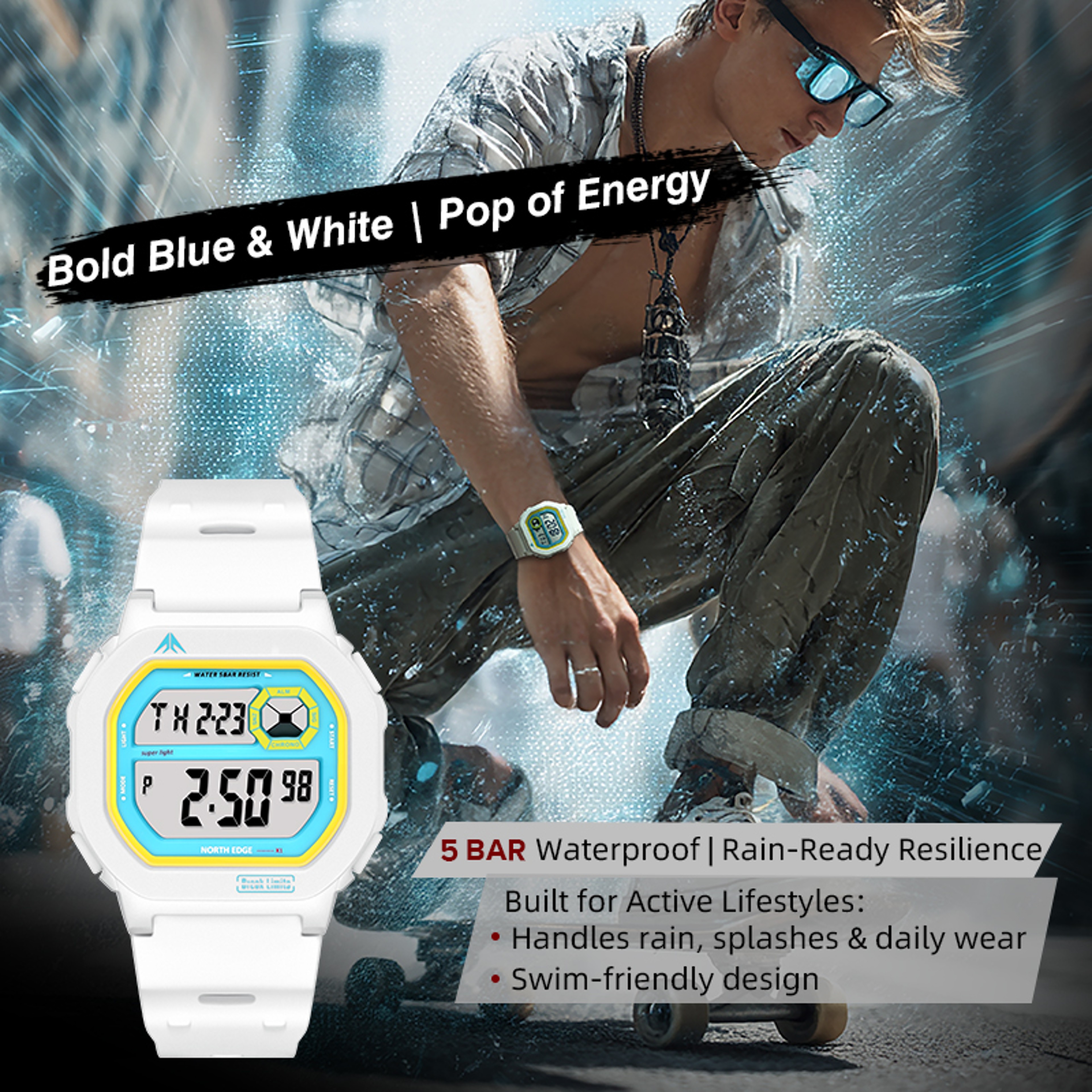 Waterproof Digital Sports Watch For Men 2